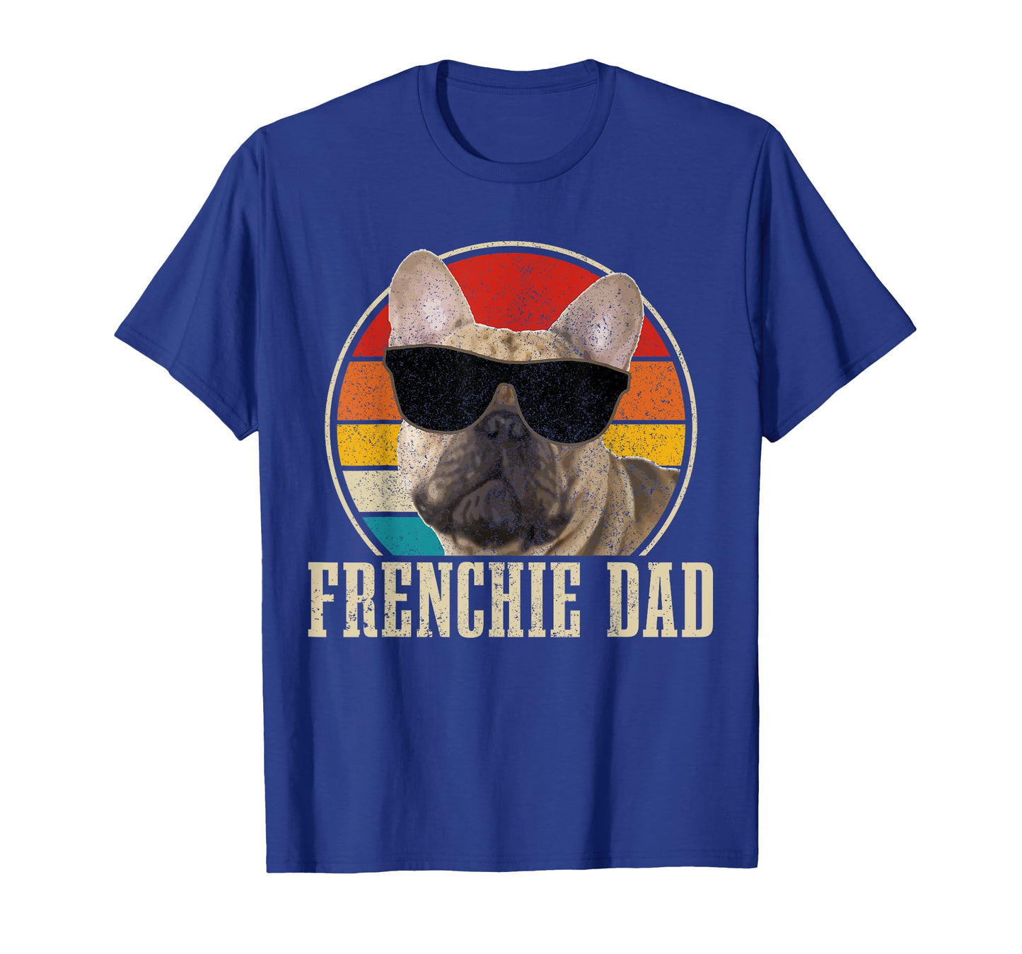 Frenchie Dad French Bulldog Vintage Funny Dog T-Shirt for Men