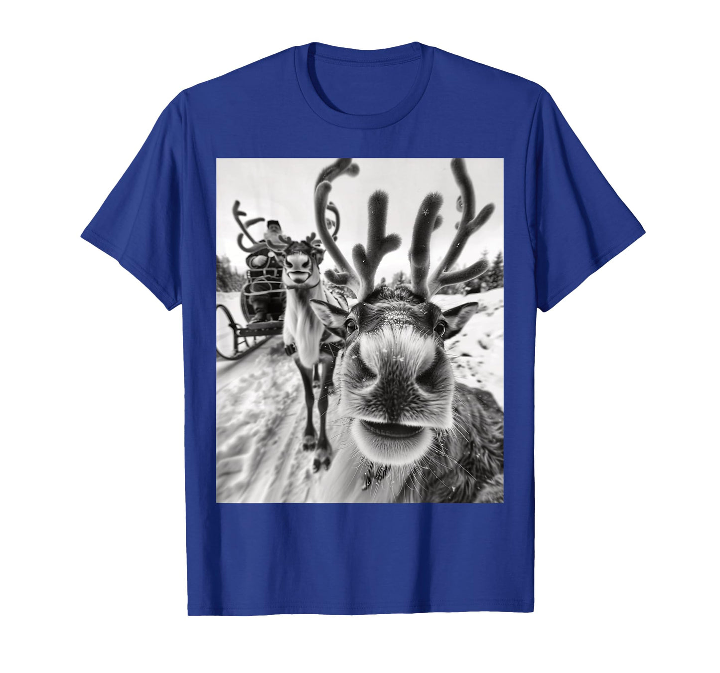 Funny Reindeer Selfie Christmas T-Shirt