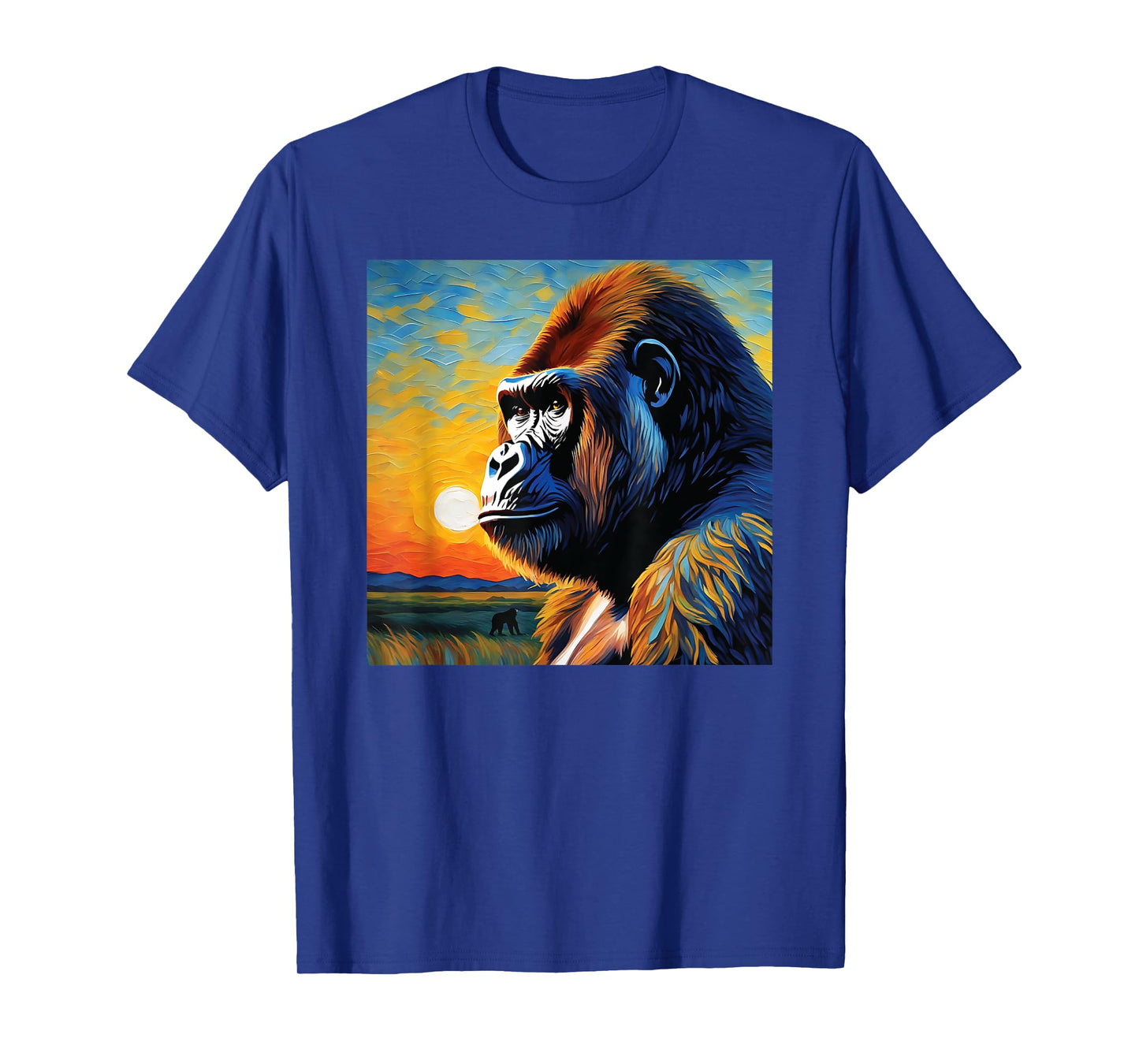 Gorilla head painting Art face for lover Silverback animal T-Shirt