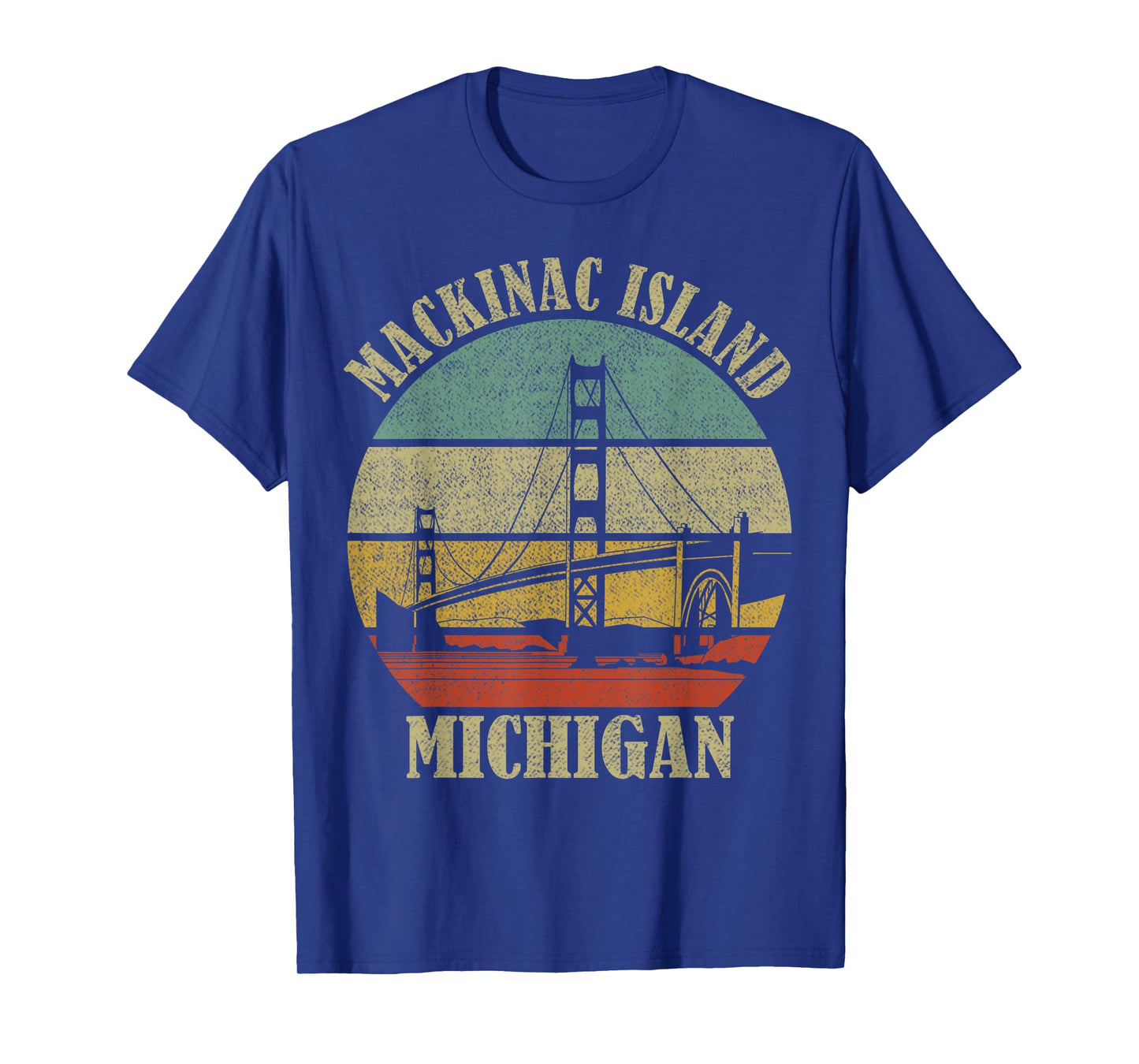 Mackinac Island Bridge Michigan Great Lakes Huron Ferry Trip T-Shirt