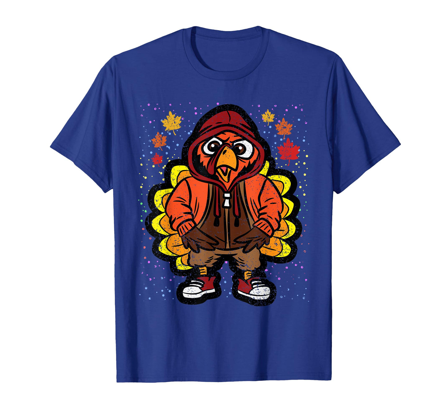 Turkey Gangster Thanksgiving Day Funny Bird Fall Autumn T-Shirt