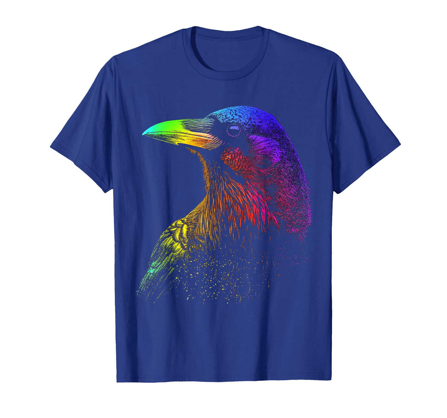 Raven Colorful Bird Art Animal Drawing Graphic Raven T-Shirt