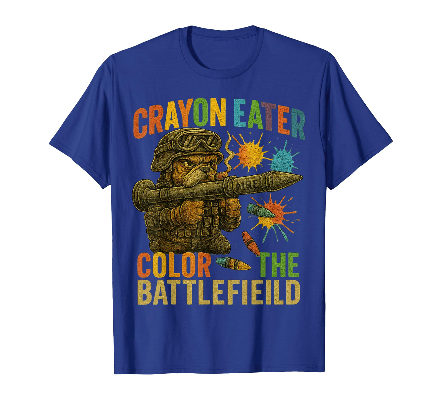 Crayon Eater Proud Military Corps Grunt Soldier Bulldog MRE T-Shirt