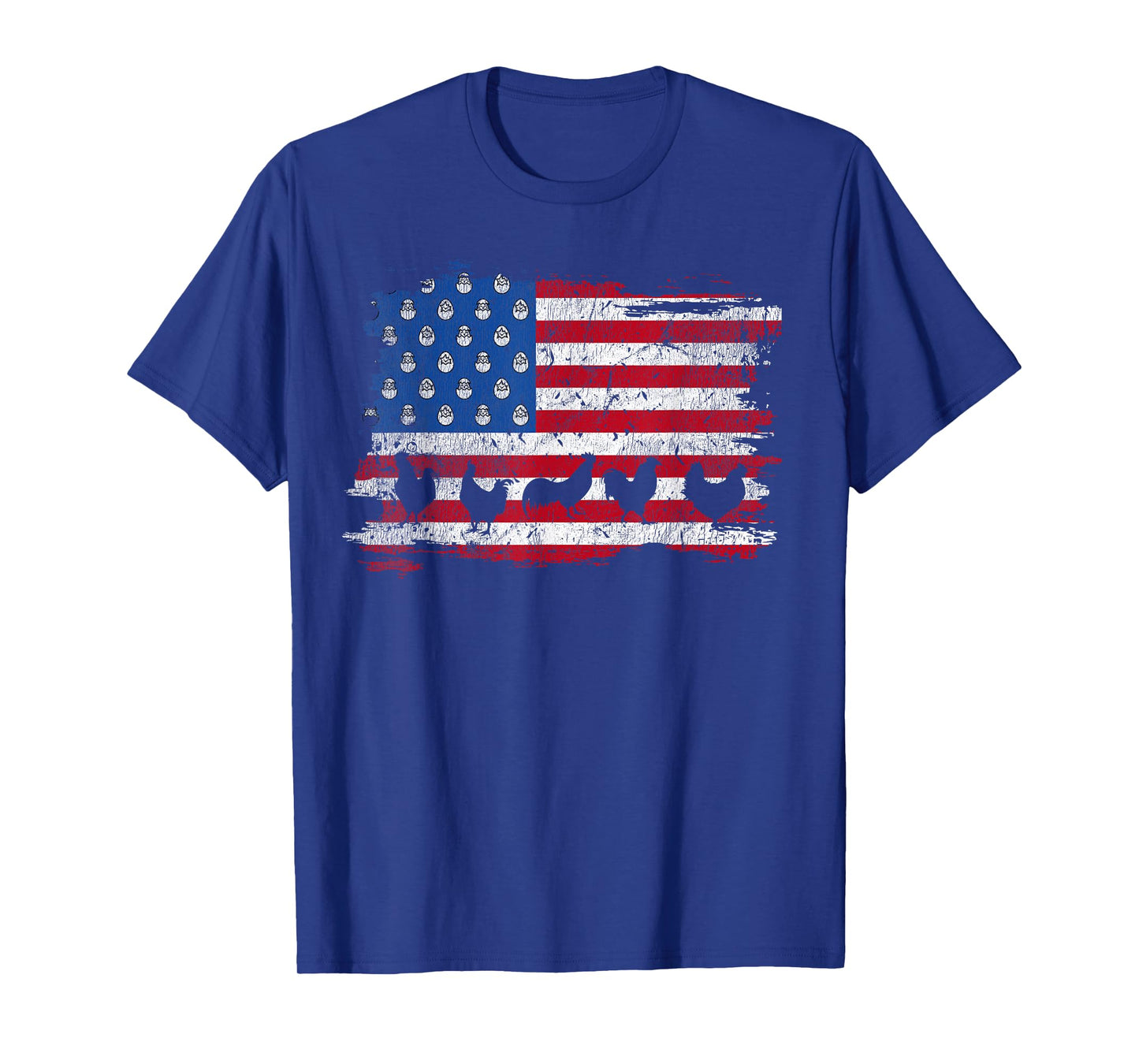 American Flag Chicken 4th Of July Farmer Farming Patriotic T-Shirt