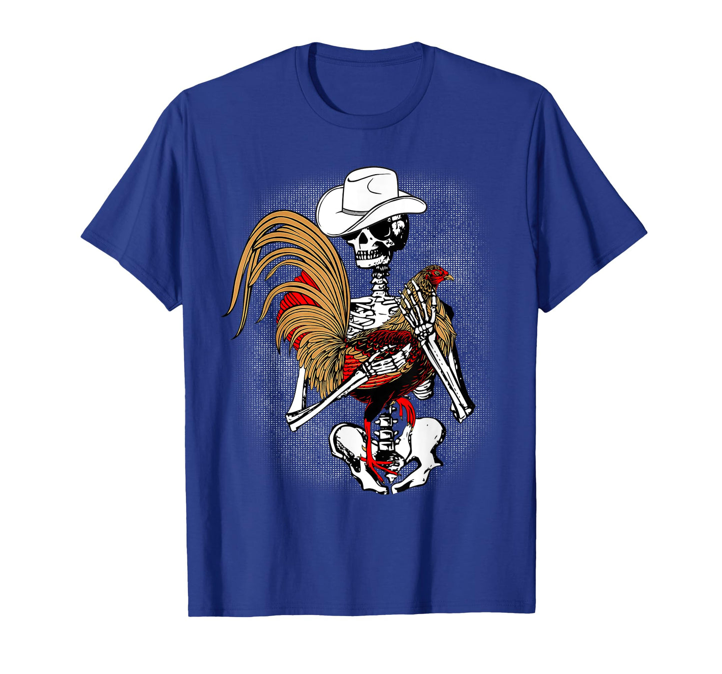 Funny Gallero Red Rooster Chicken Skeleton T-Shirt