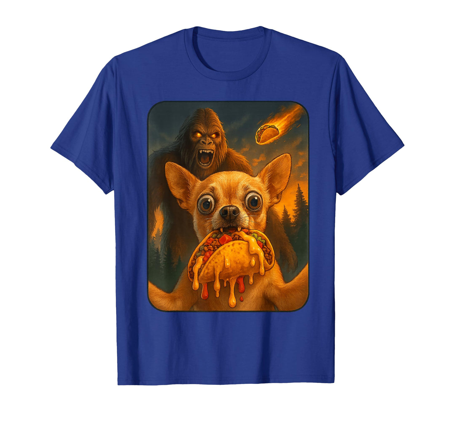 Chihuahua Shirt for Men Funny Bigfoot Taco Tuesday T-Shirt