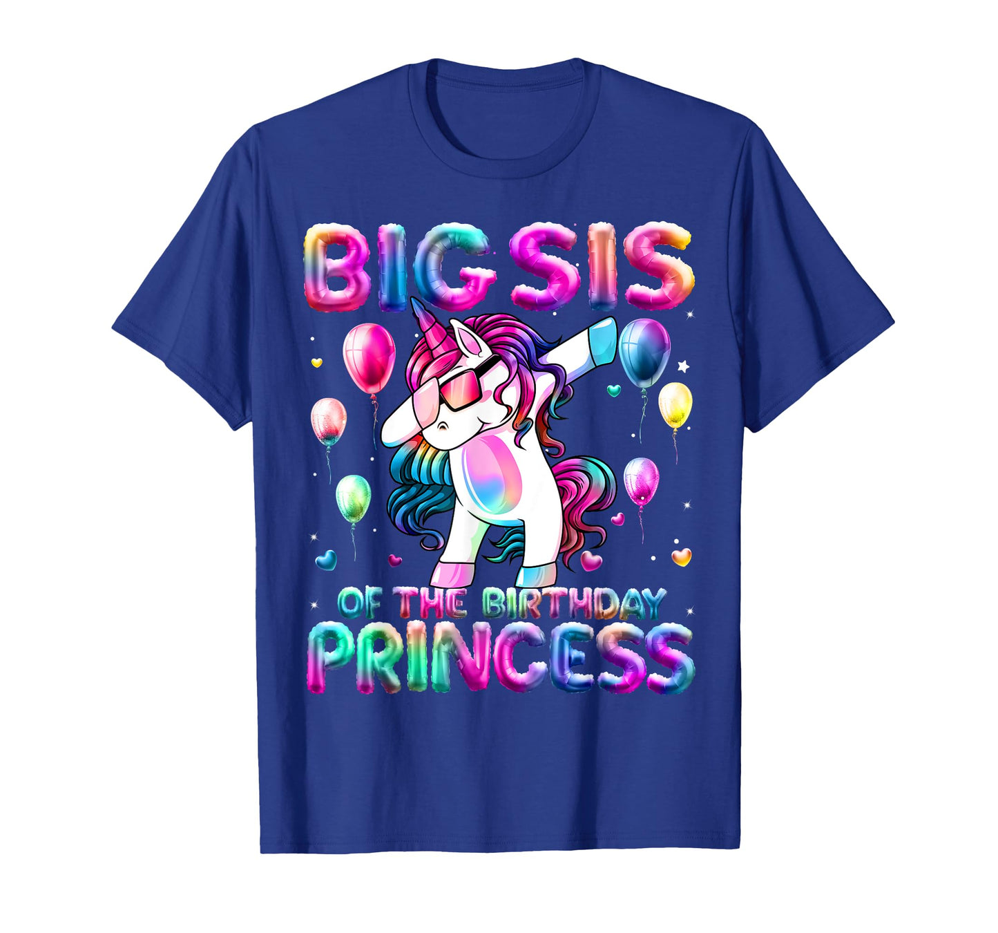 Sister of the Birthday Princess Girl Dabbing Unicorn Sister T-Shirt