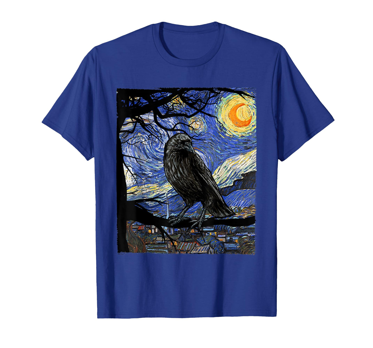 Raven Lover Art, Starry Night Raven, Crow, Raven T-Shirt