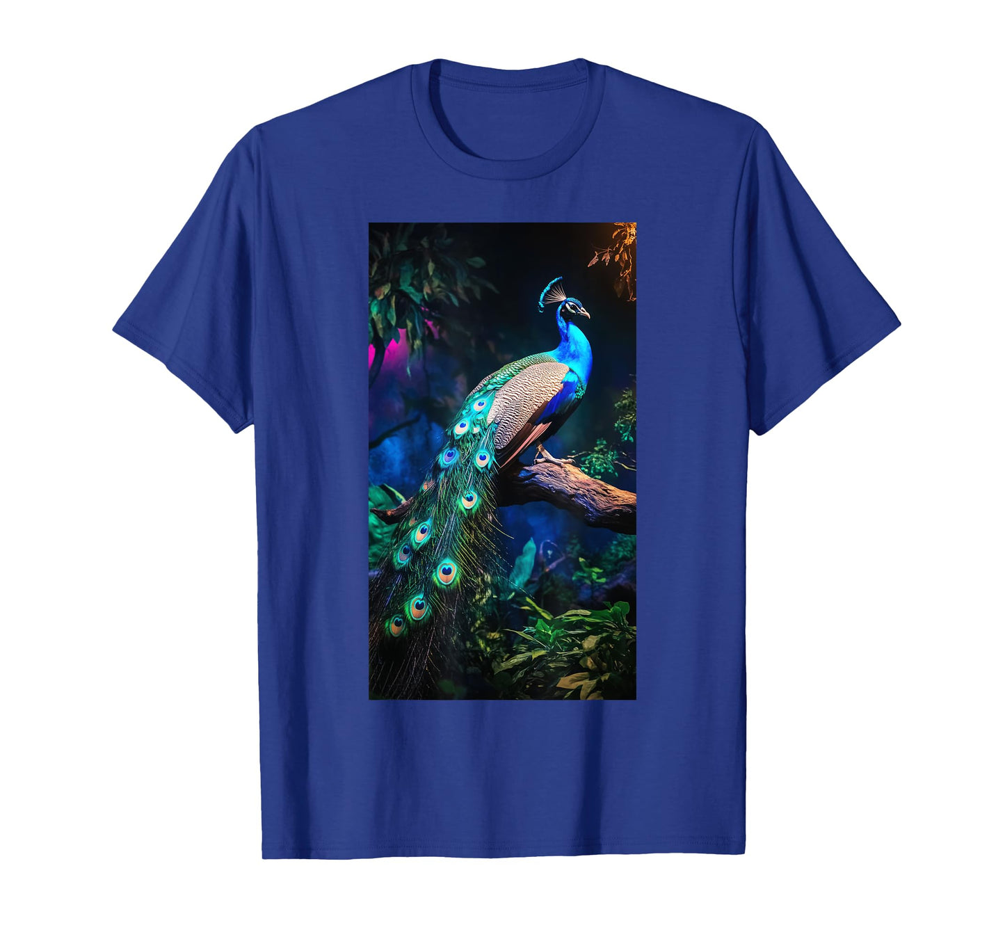 Peacock Branch Colorful Wildlife Nature lover T-Shirt