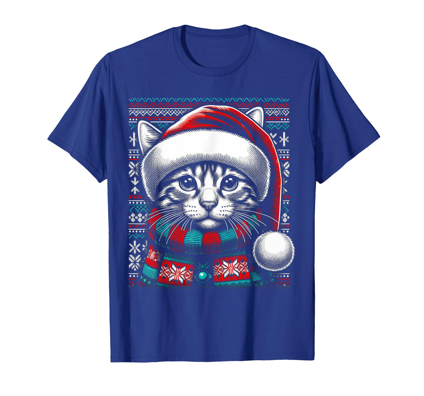 Christmas Cat Lover Funny Festive Holidays Cute Kitten Xmas T-Shirt for Men Women Kids