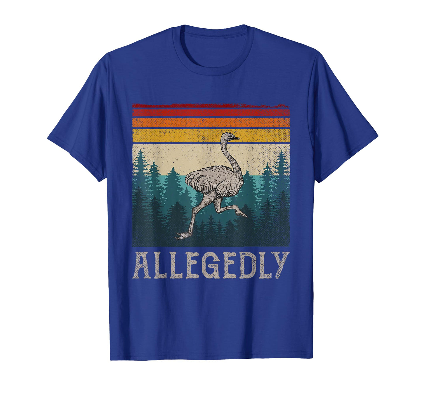 Vintage Retro Allegedly Ostrich Tee Funny Bird Lover T-Shirt