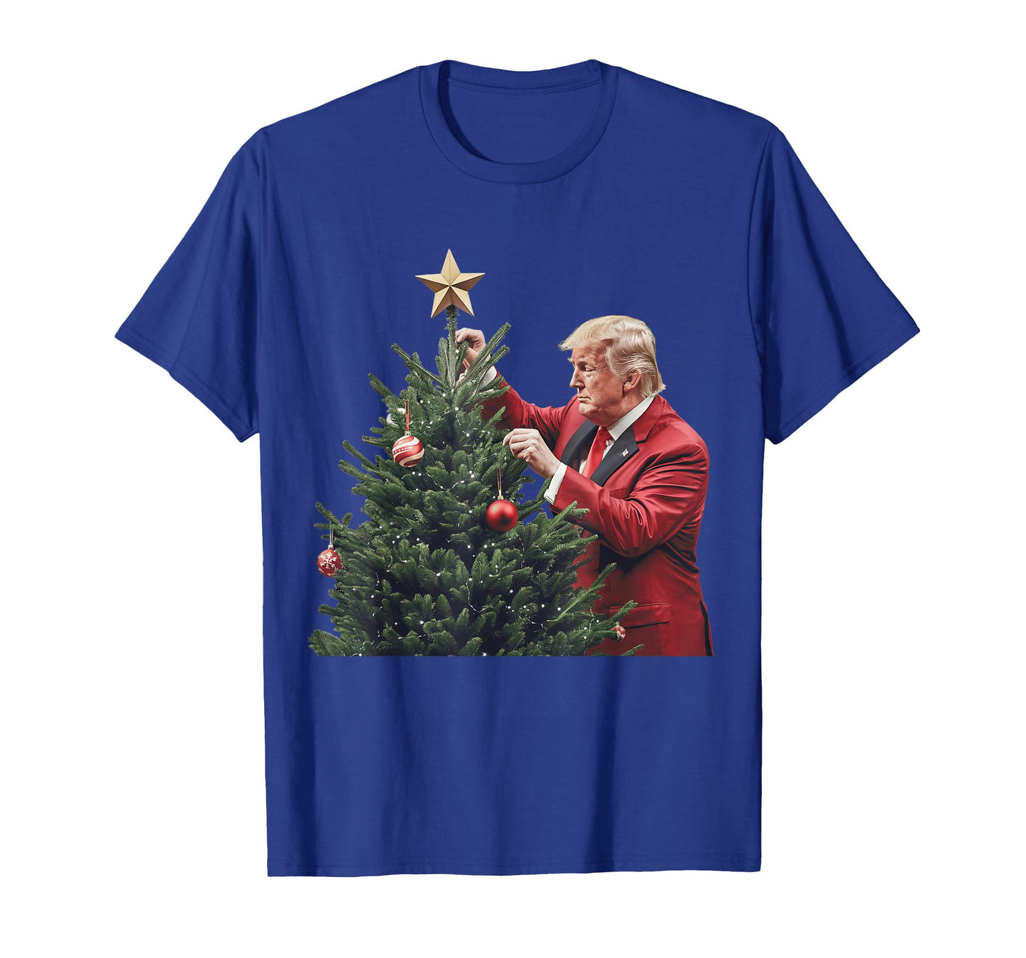Donald Trump Traditional Christmas Tree Xmas USA President T-Shirt