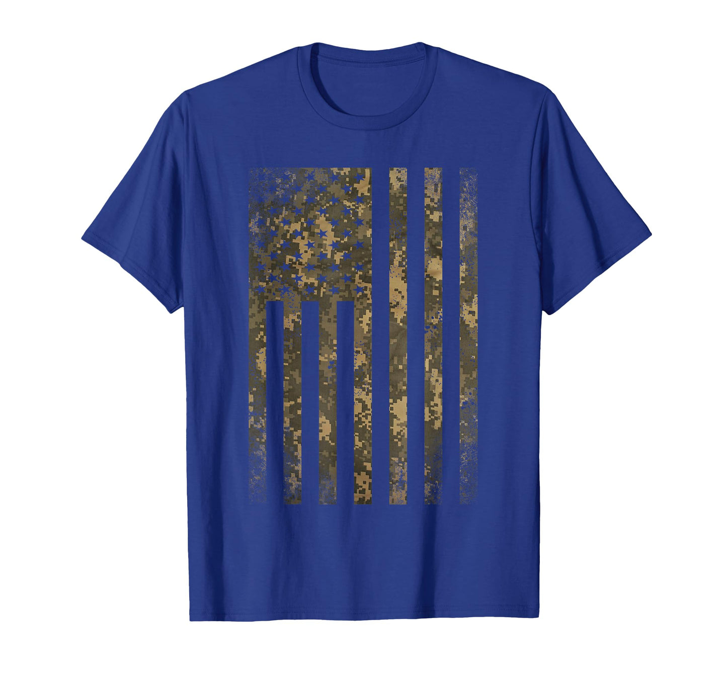 Camouflage American Flag Print Camo Military Tactical Gifts T-Shirt