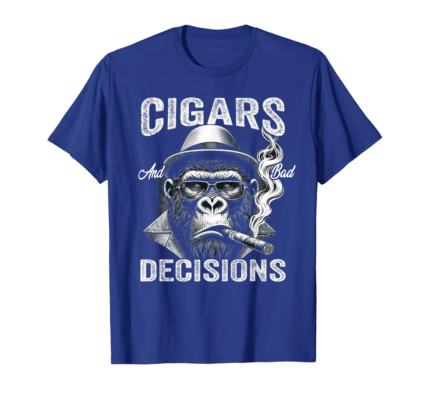 Funny Monkey Cigars And Bad Decisions Mens Women T-Shirt