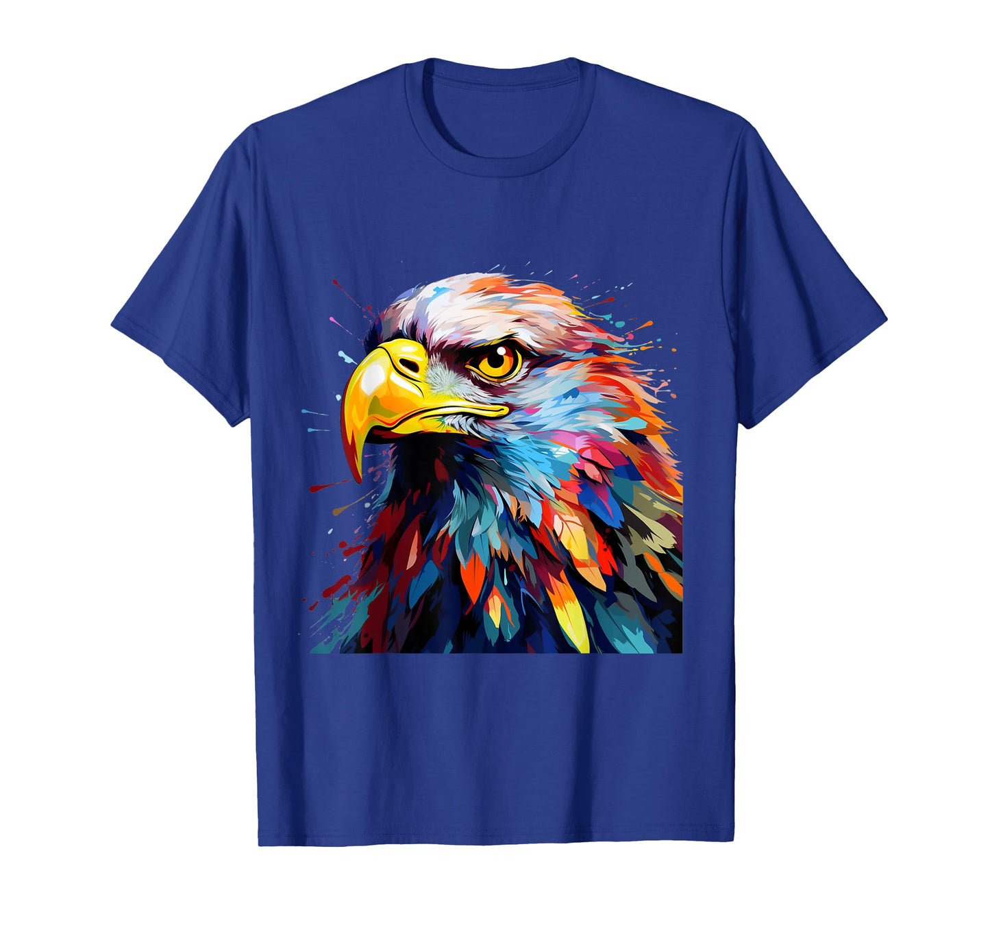 Cool Colorful Eagle Portrait Graphic T-Shirt