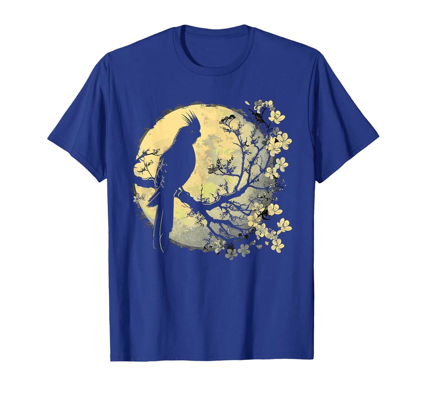 Cockatiel Parrot Lover Bird Moon and Flower T-Shirt
