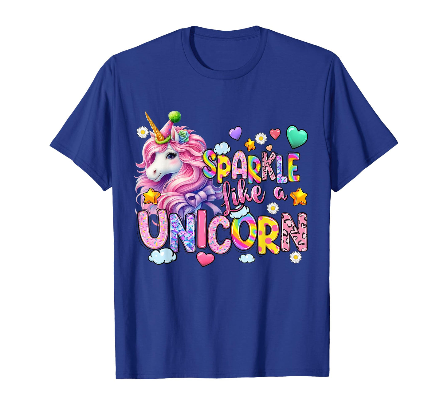 Womens Sparkle Like A Unicorn Cute T-Shirt
