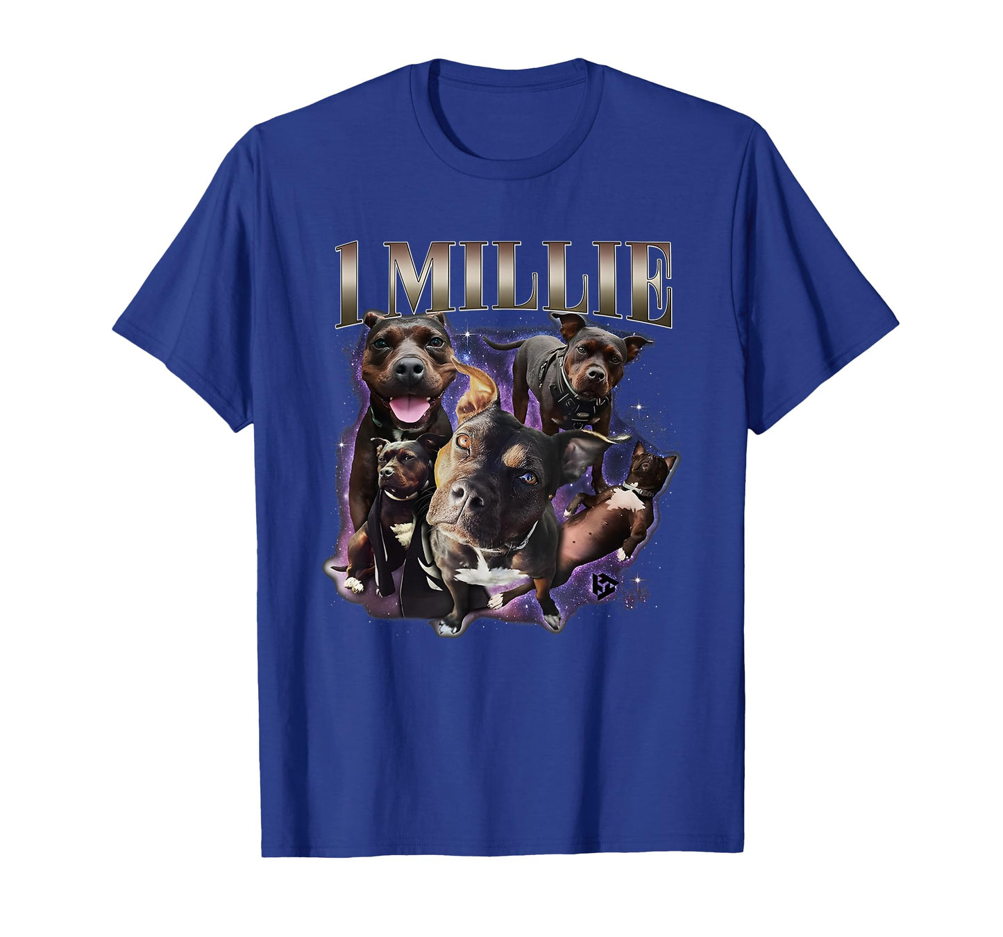 1 Millie Bulldog Picture Collage Men Women T-Shirt