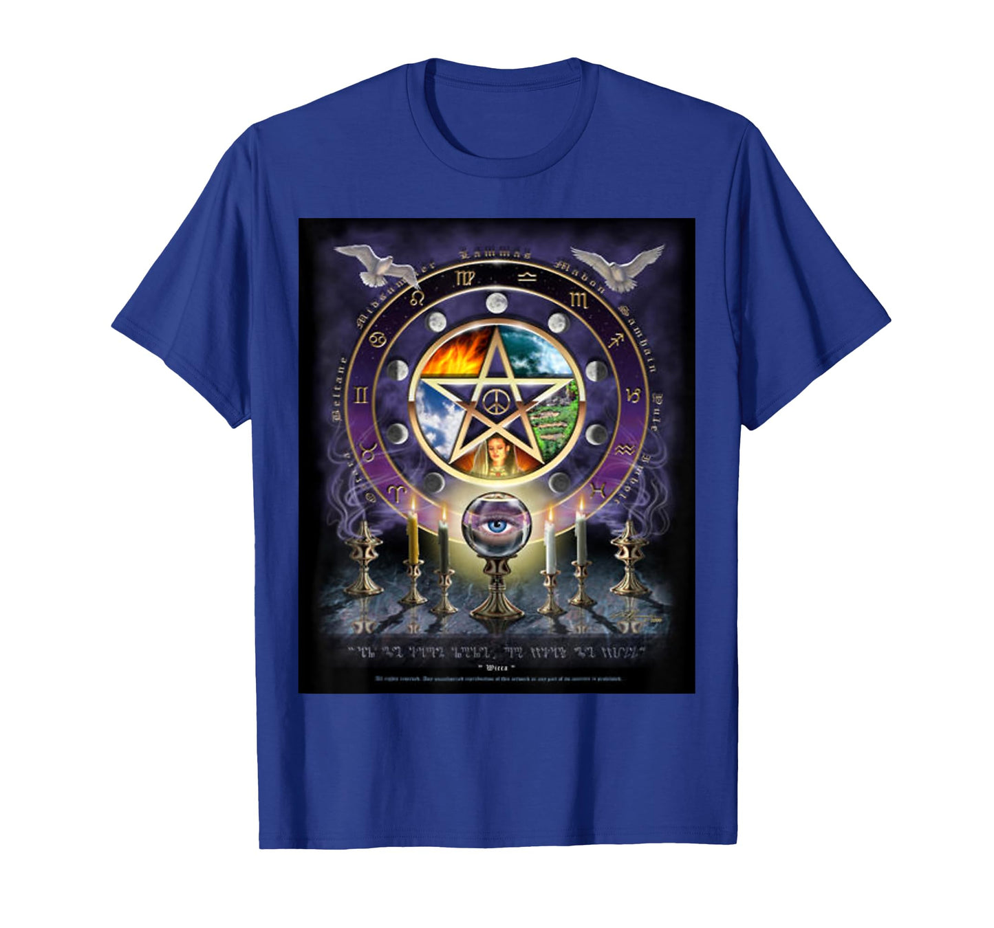 Witches Magical Altar Pentagram Witchcraft Pagan Wicca T-Shirt