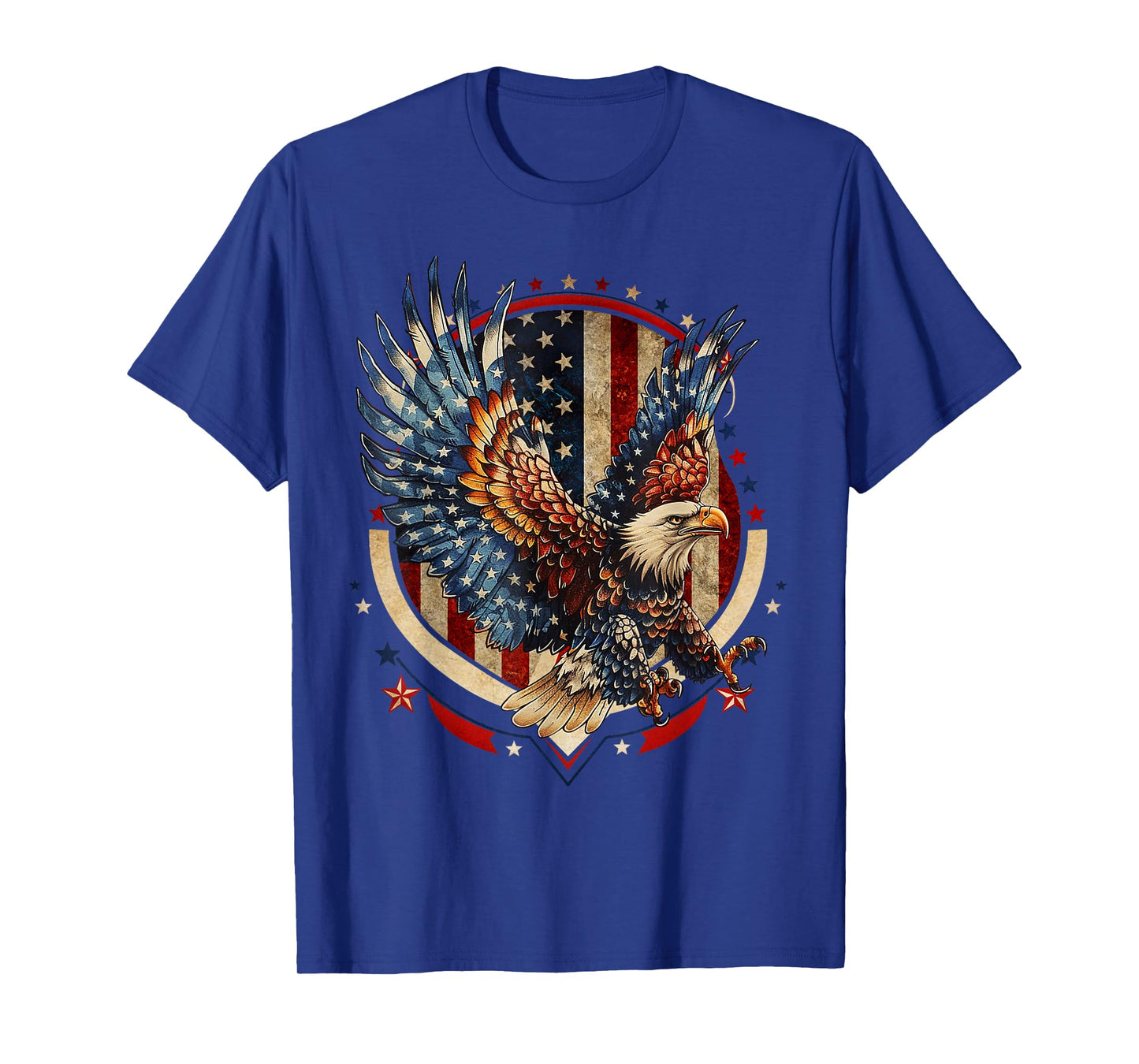 American Bald Eagle USA Flag Patriotic Eagle 4th of July Women Kids Men T-Shirt