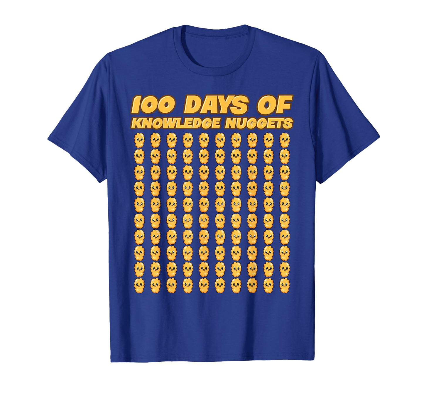 100 Days Of Knowledge Nuggets Chicken Nug 100 Days Of School T-Shirt