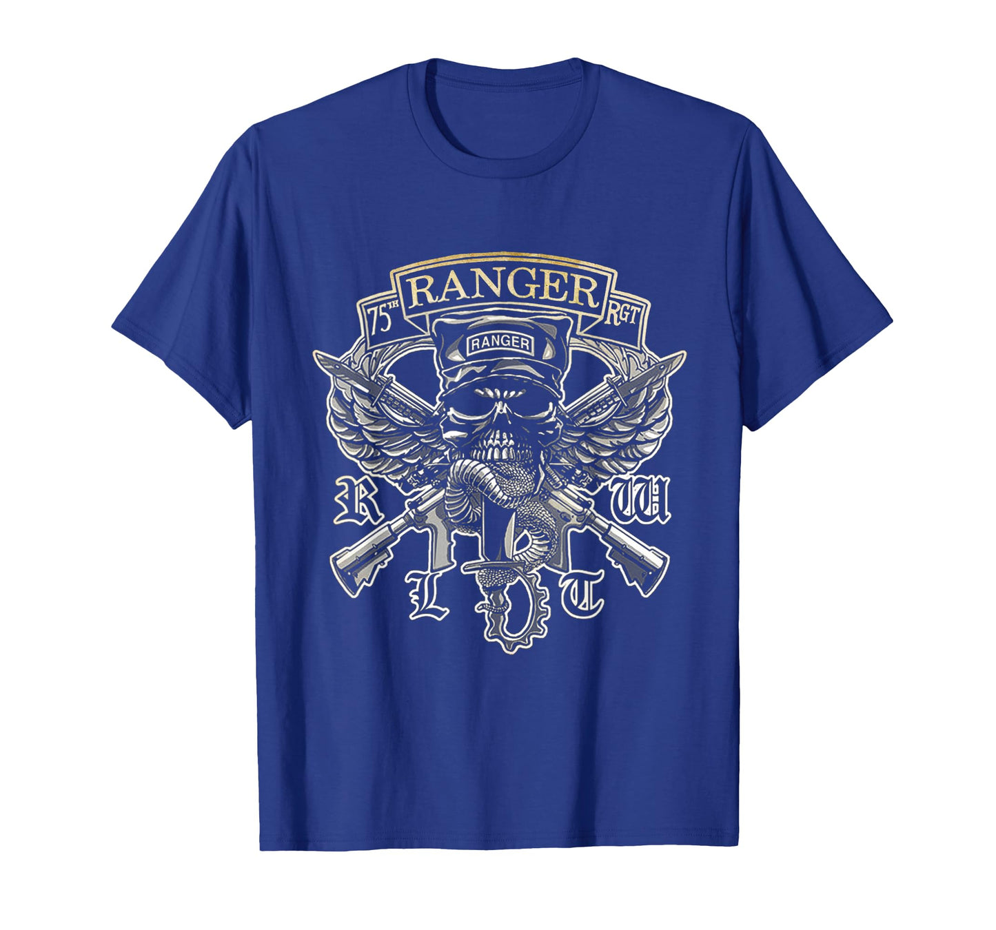 75th Ranger Regiment 95B Skull Patriotic Veterans Day Mens T-Shirt