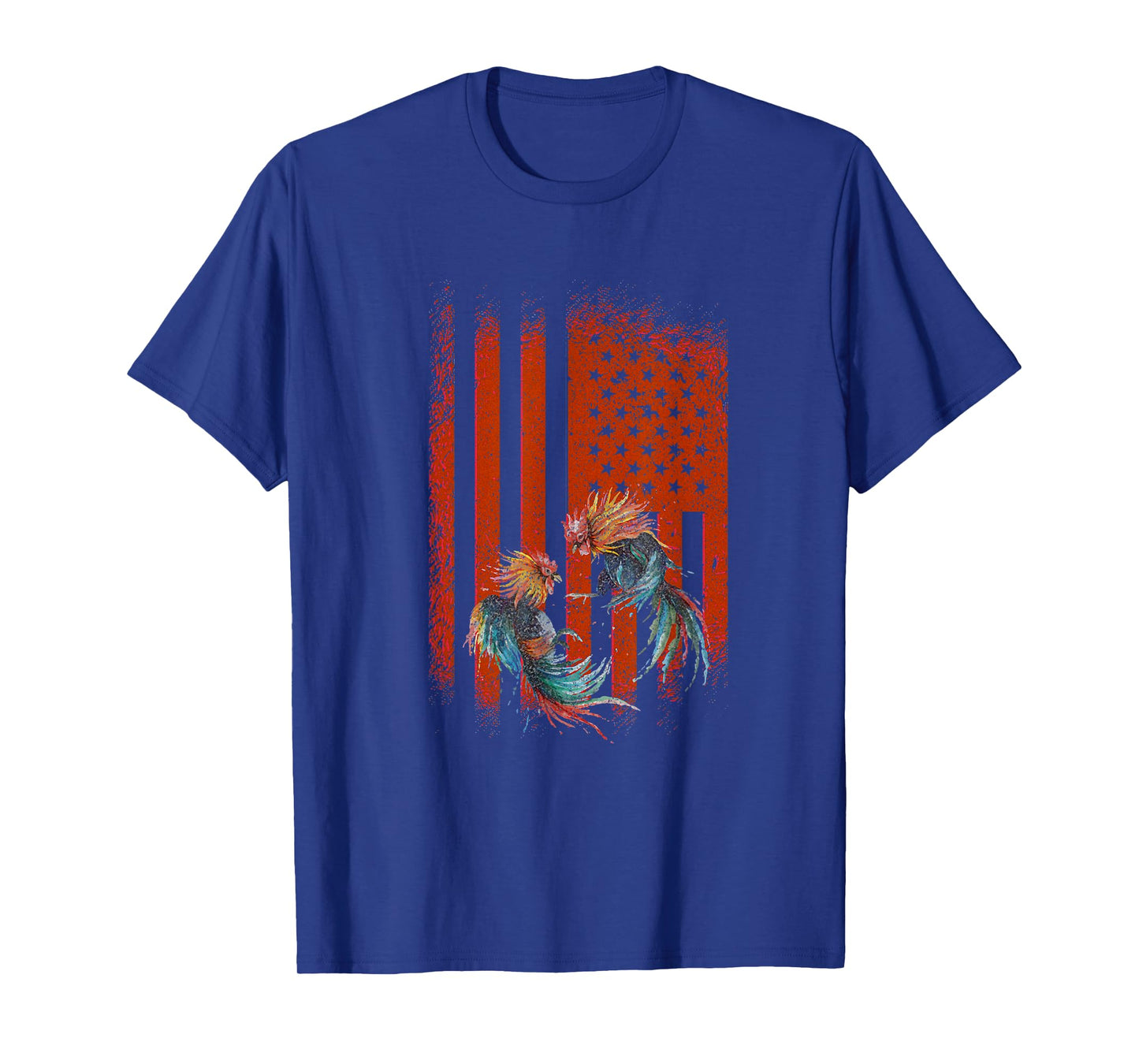 USA American Flag Cockfighter Game Fowl Cockfighting Rooster T-Shirt