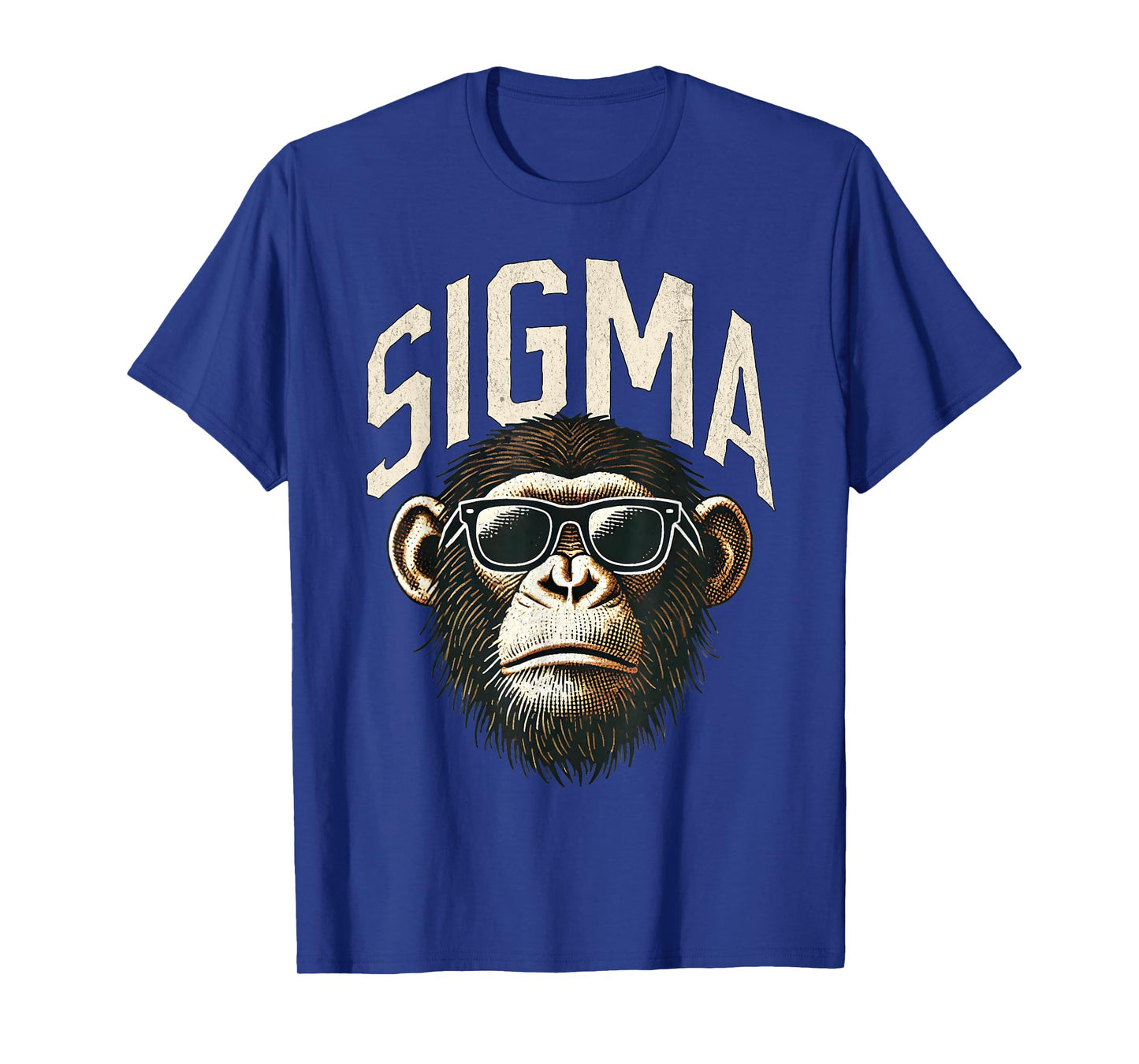 Funny Sigma Monkey Meme Vintage Chimpanzee Kids Boys Teens T-Shirt