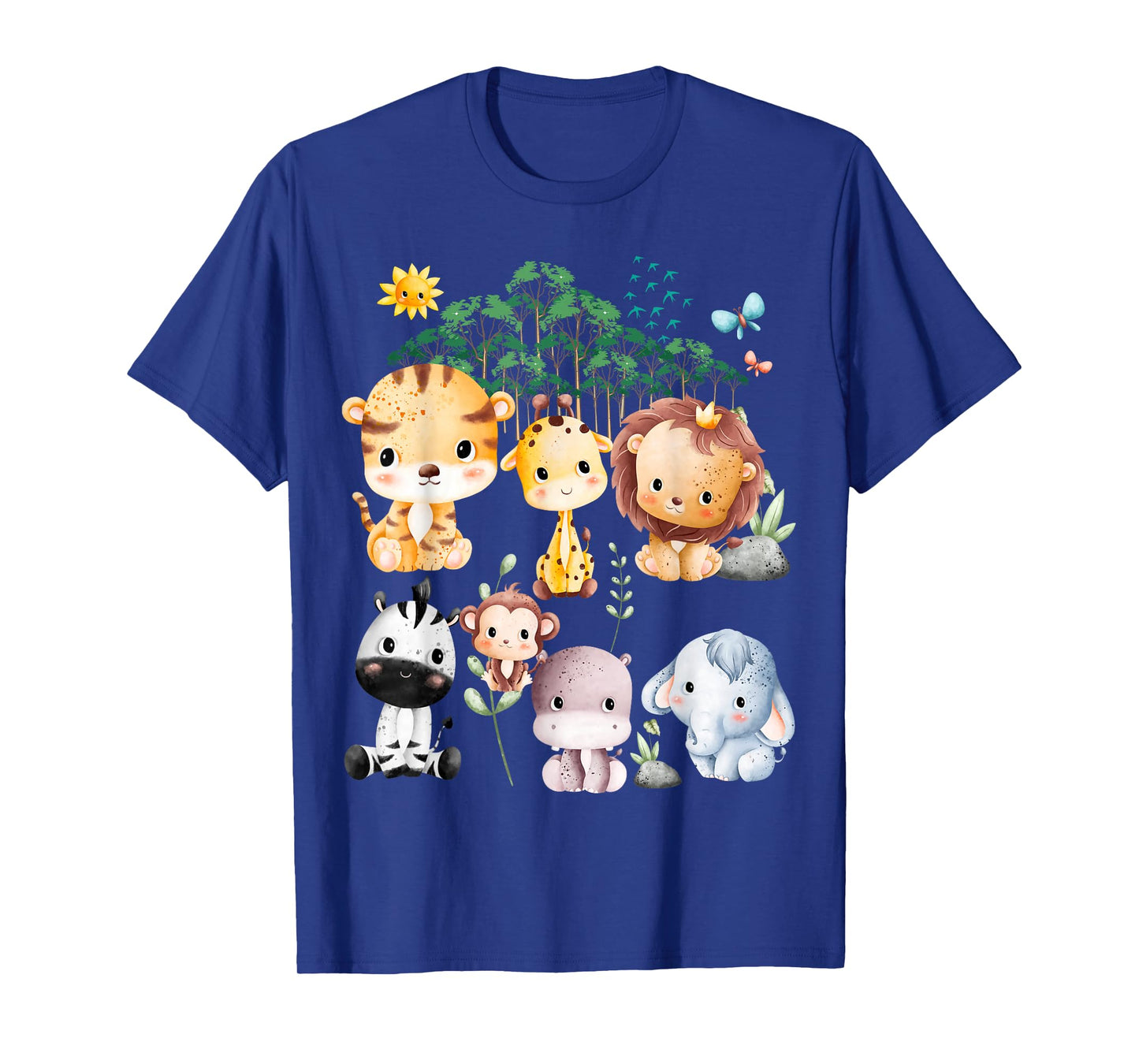 Jungle Animal Wildlife Safari Theme Forest Cute Baby Animals T-Shirt
