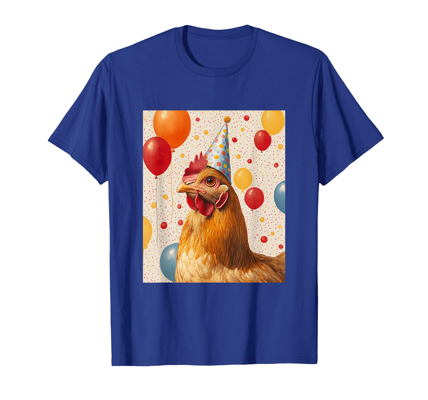 Chicken Retro Art Print Birthday Party Balloons & Party Hat T-Shirt