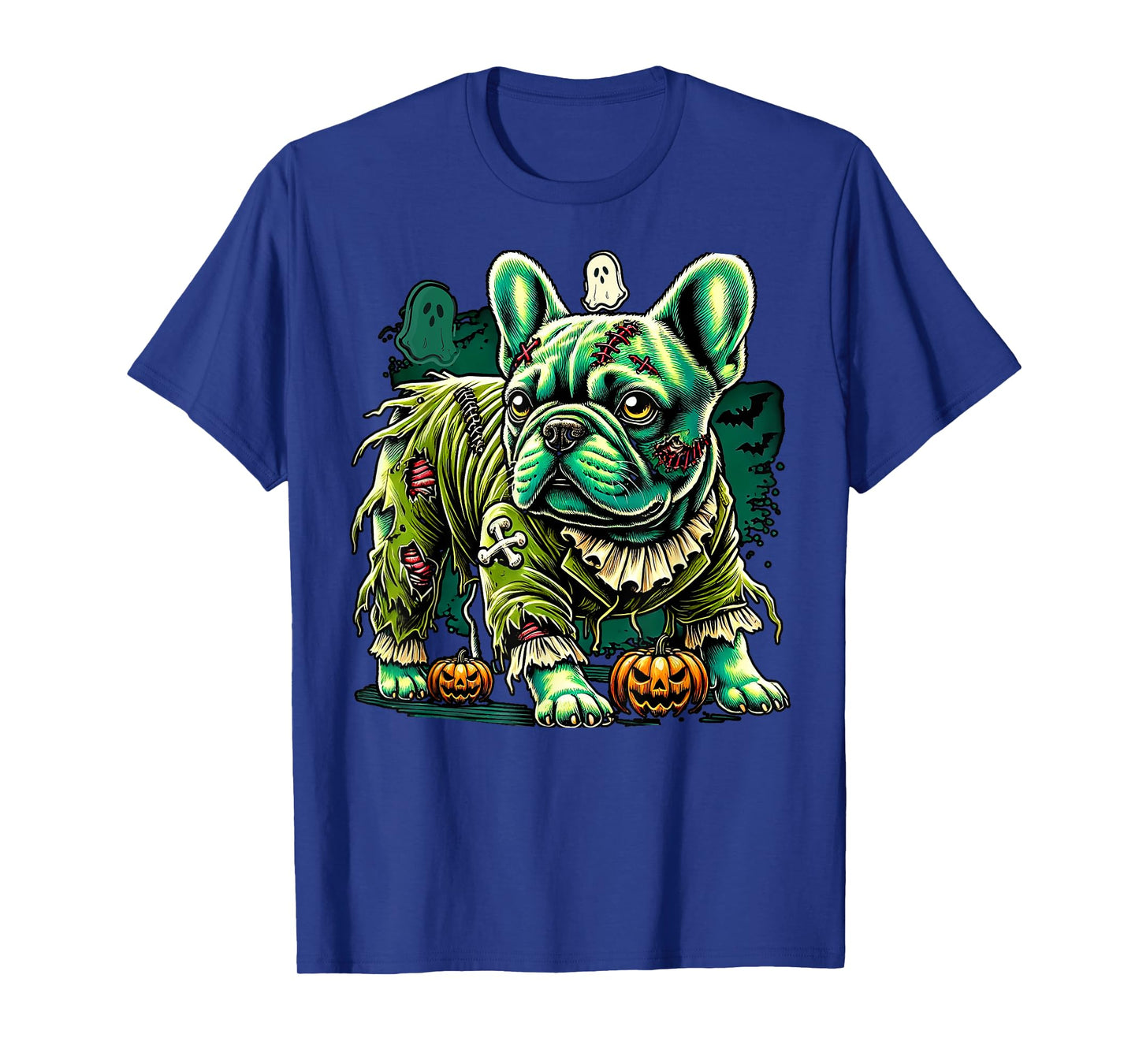 Zombie French Bulldog Halloween Dog Undead Puppy Costume T-Shirt for Men Women