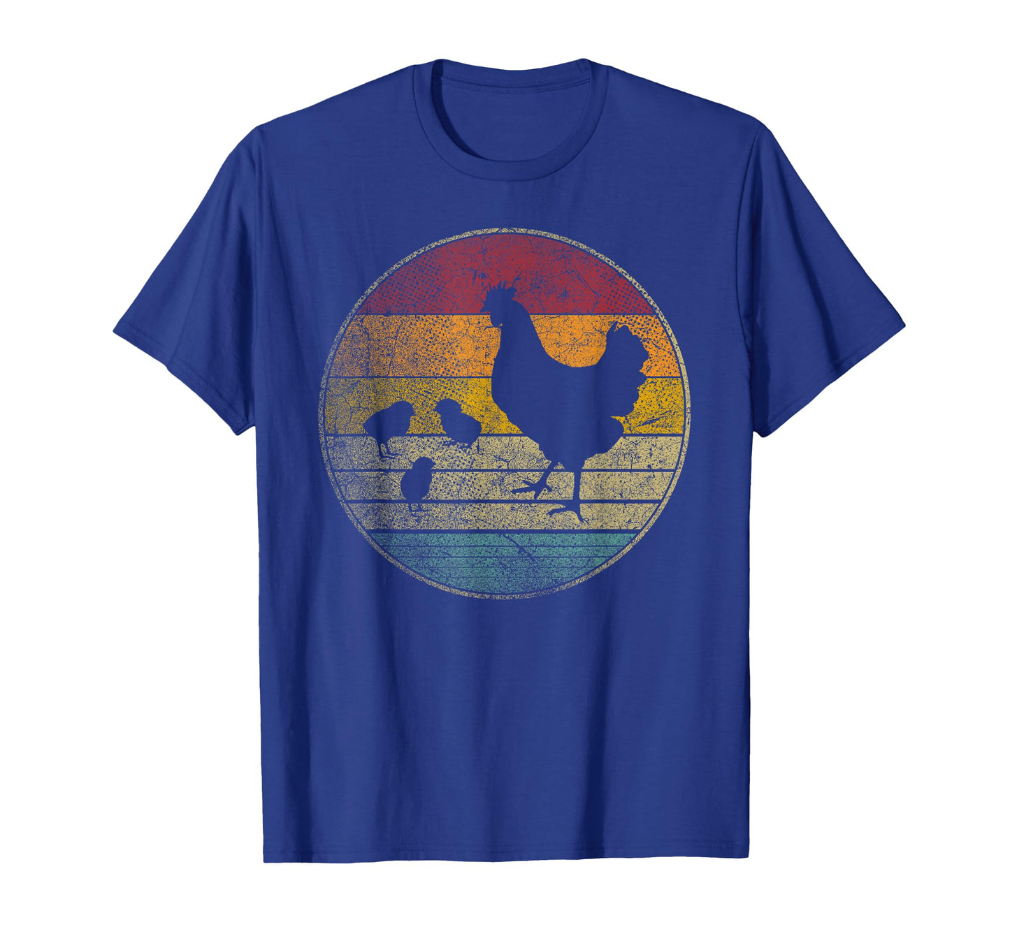 Chicken Shirt Sun Retro Hen Bird Chicks Farm Mom Mommy Gift T-Shirt