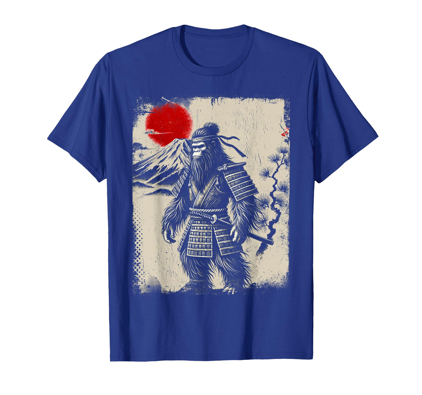Bigfoot Ninja Art Vintage Japanese Samurai Ukiyo-e Bigfoot T-Shirt