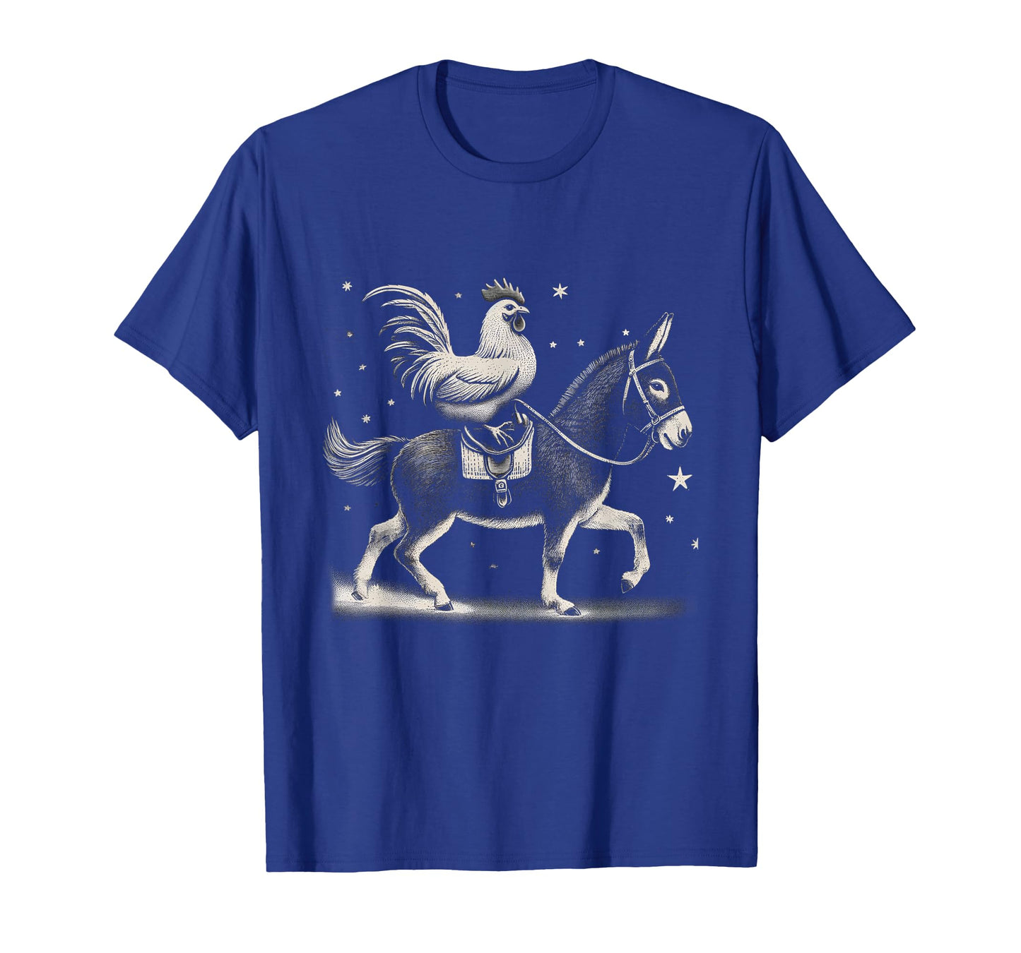 Funny Chicken Riding Donkey Chicken Lover T-Shirt