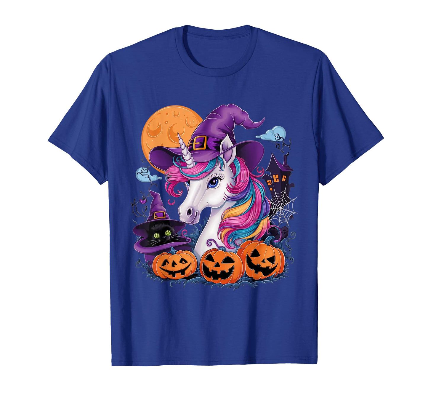 Unicorn Witch Halloween Unicorn Womens T-Shirt