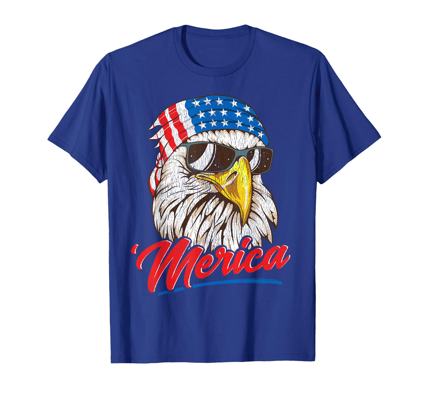 Bald Eagle Merica 80s Mullet Eagle America USA 4th of July T-Shirt for Women Men
