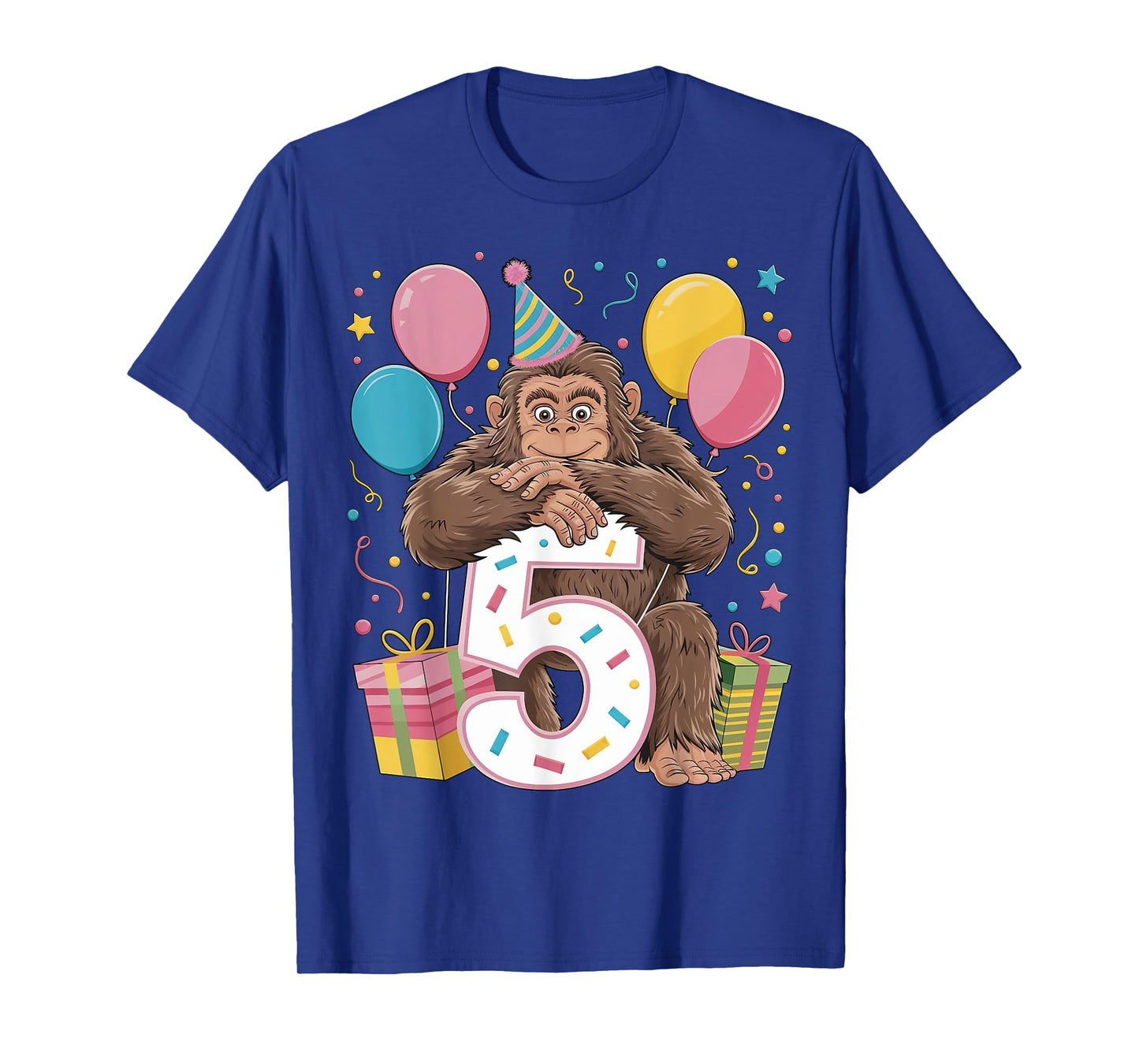 Bigfoot 5th birthday boy girl 5 years old fifth five Bigfoot T-Shirt