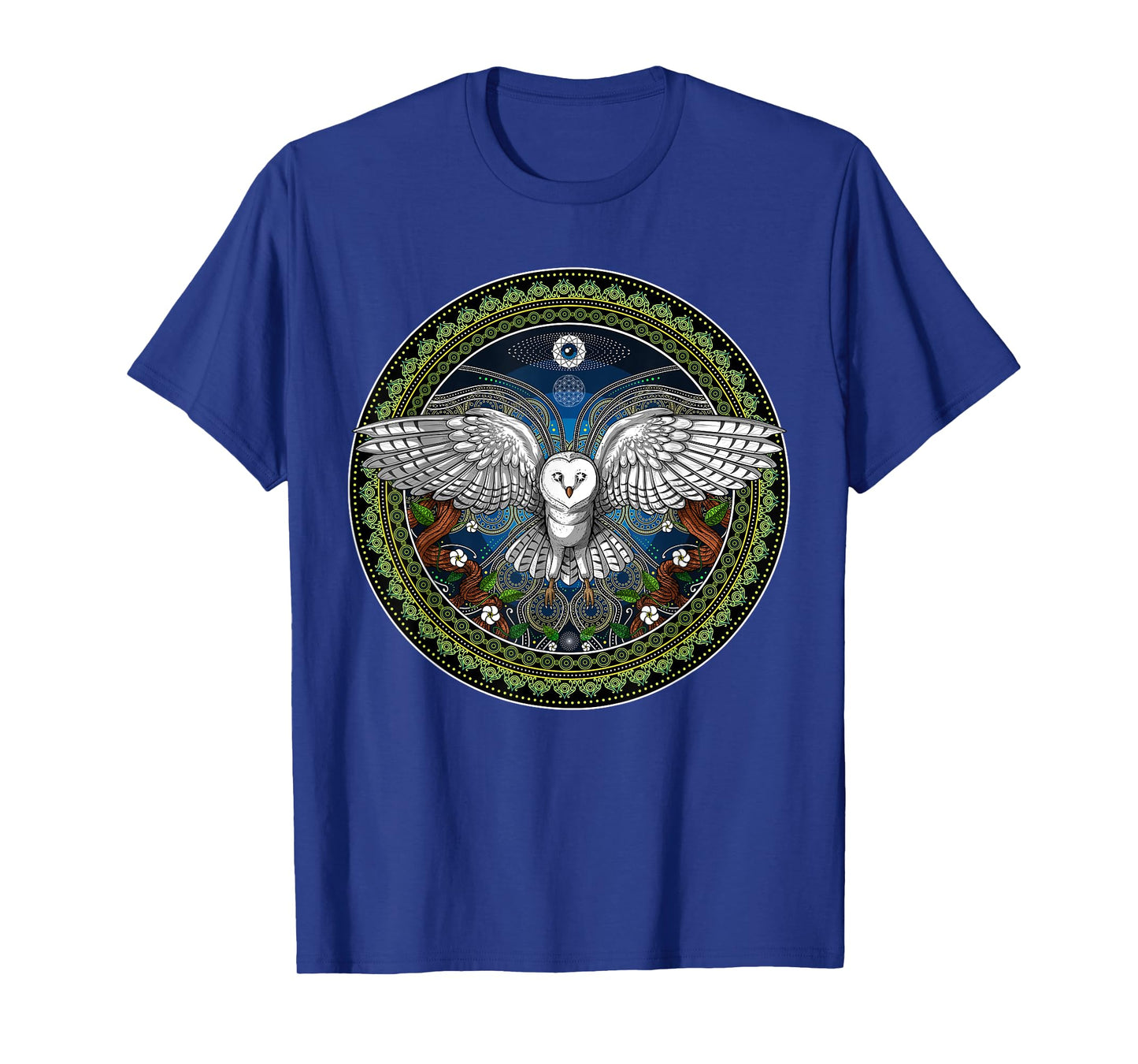 Owl Bird Psychedelic Sacred Geometry T-Shirt