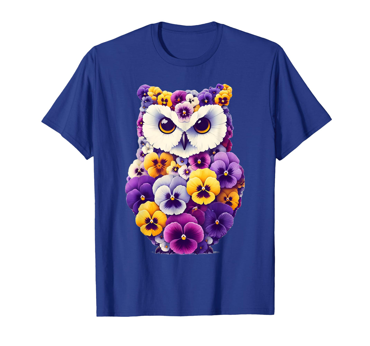 Pansies Owl Flower Pansy Gardening Floral T-Shirt