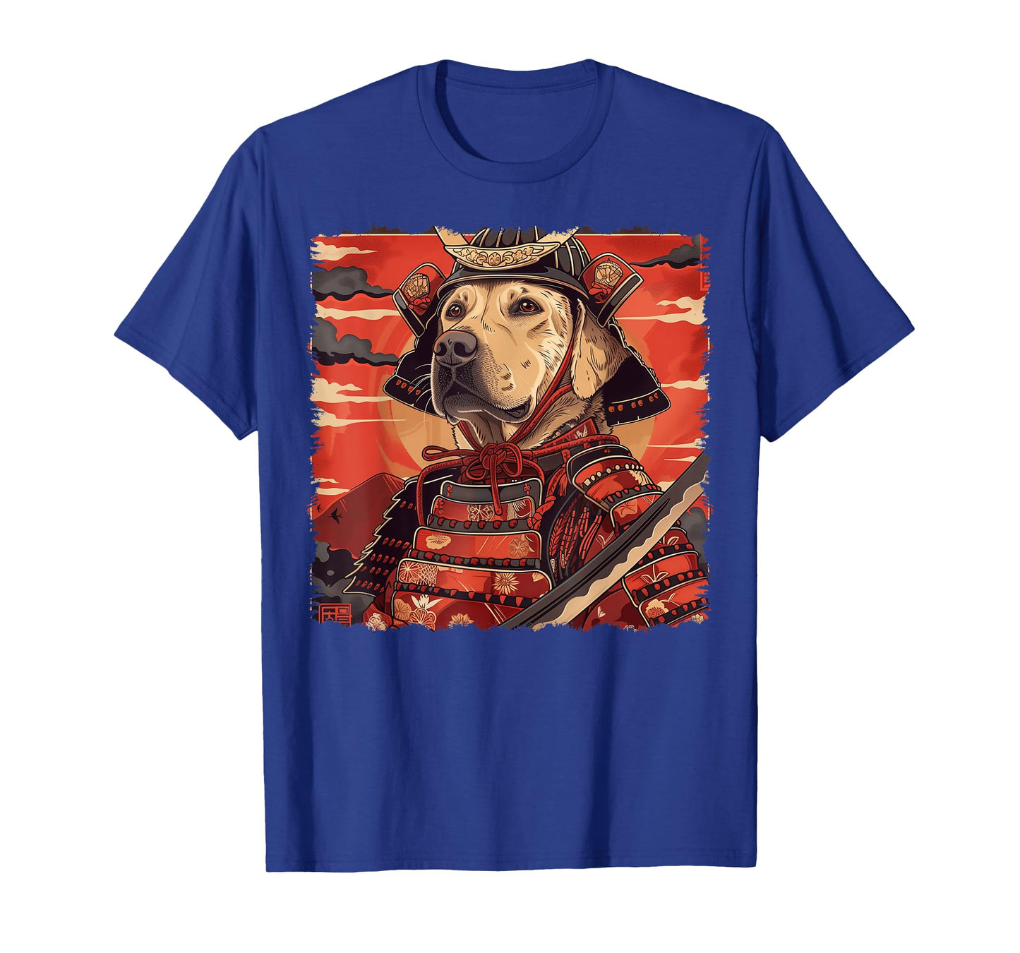 Labrador Retriever Dog Lab Japanese Samurai Ukiyo-e Vintage Men Women Kids T-Shirt