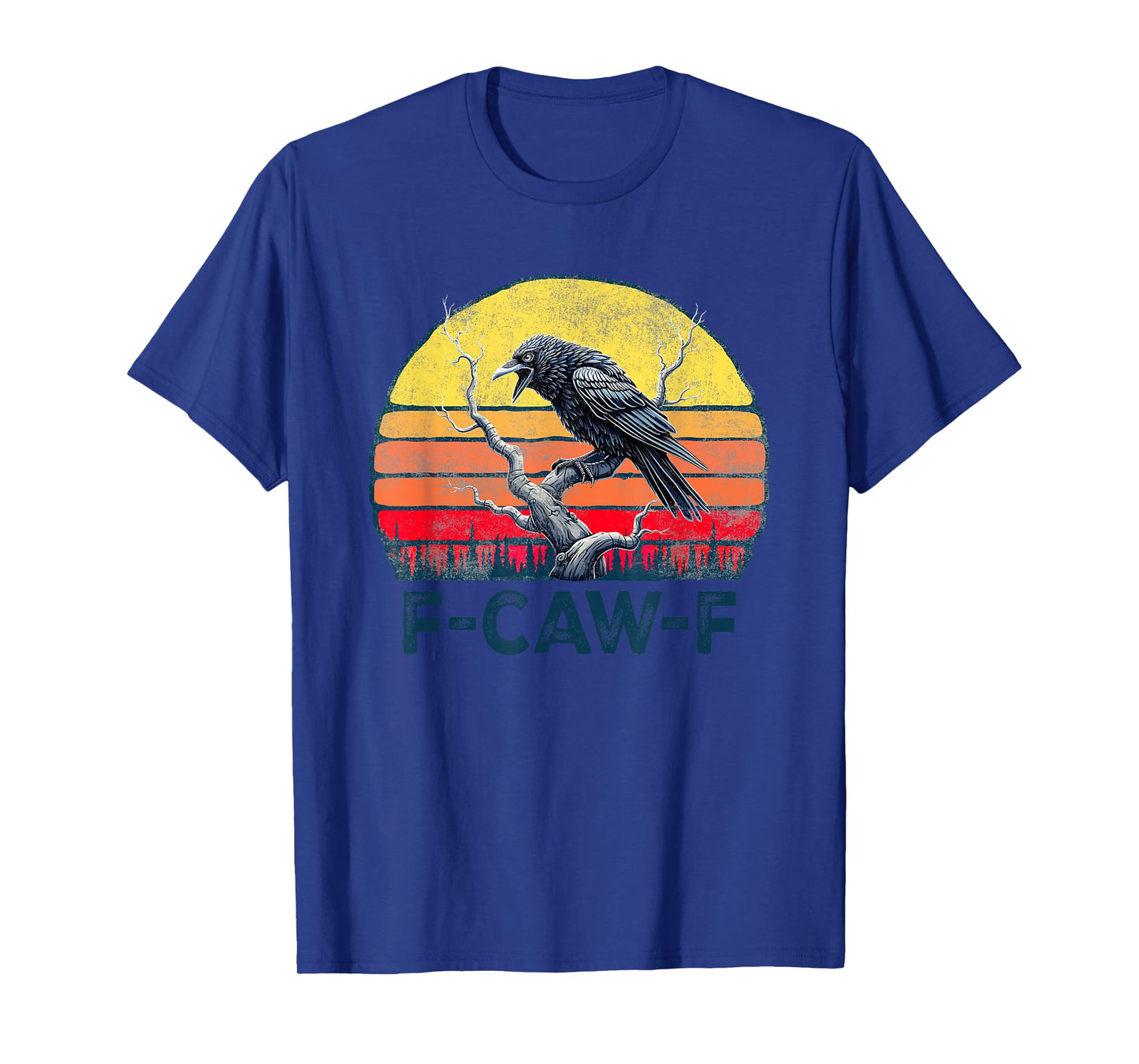 F-Caw-F Funny Raven Crow Vintage Gothic Bird Pun T-Shirt