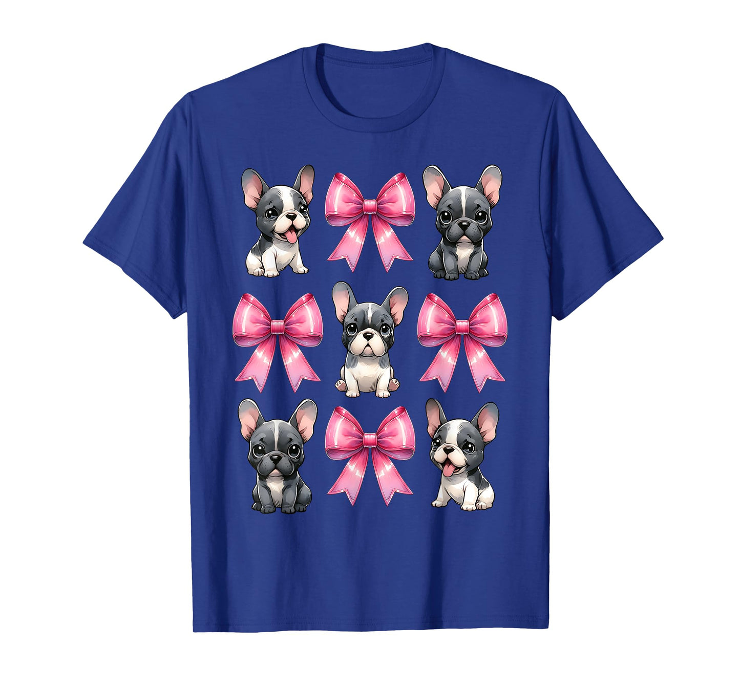 Coquette Bow French Bulldog Dog Frenchie Mom Pink Ribbon Mom T-Shirt