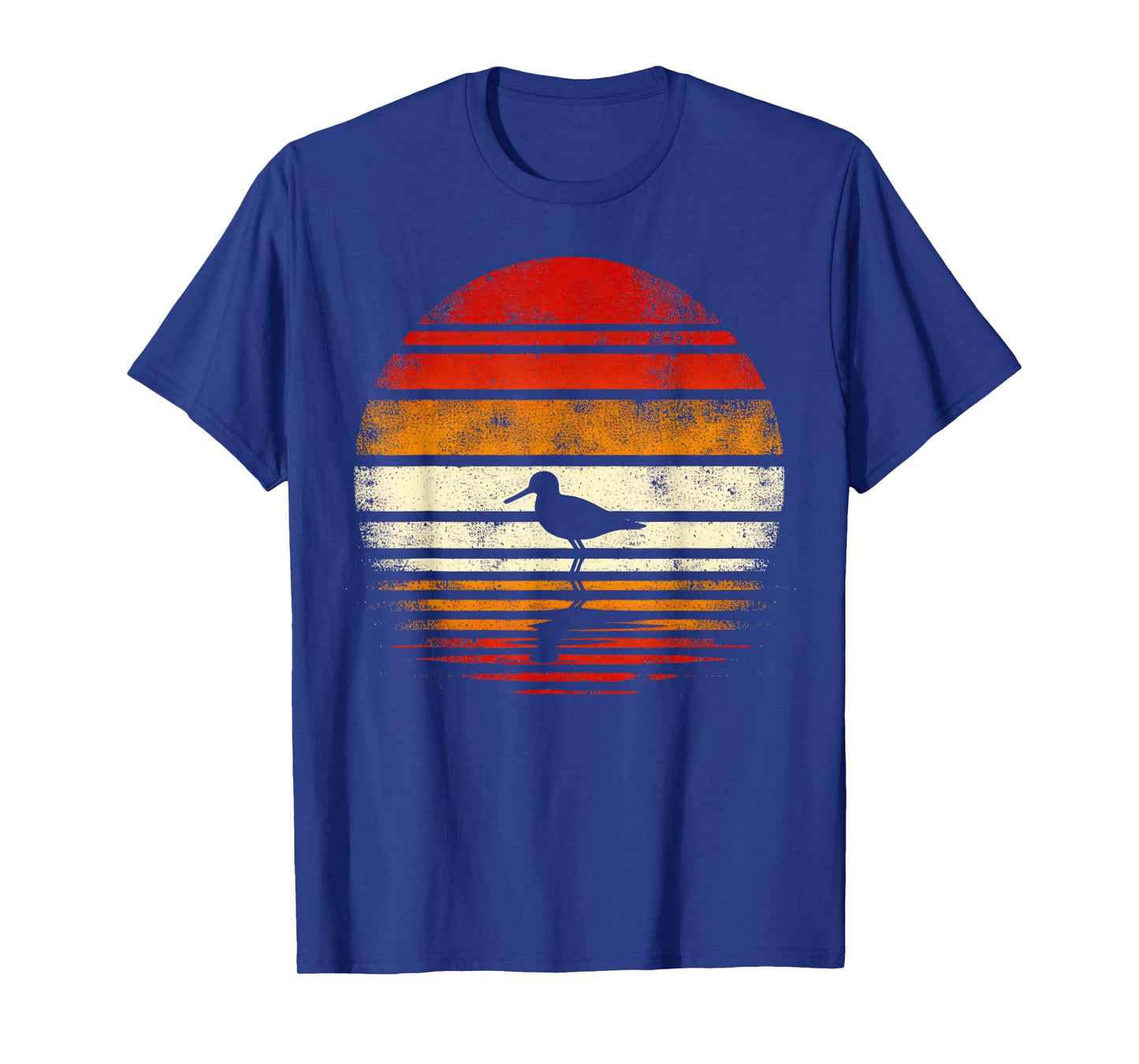 Sandpiper Bird Sunset Retro Style Safari Vintage 70s T-Shirt