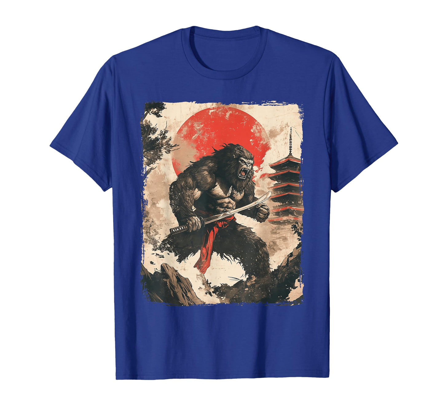 Bigfoot Samurai Japanese Sword Sasquatch T-Shirt