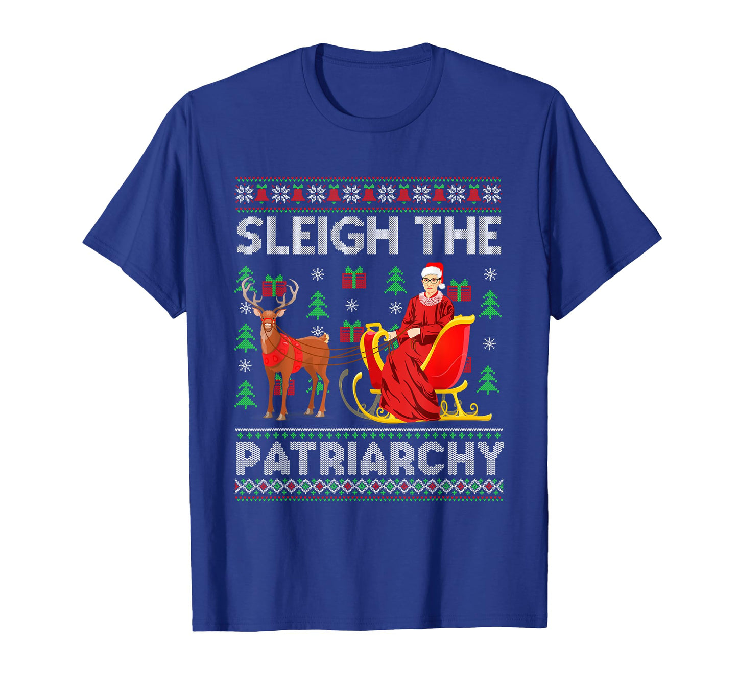 Feminist Ruth Bader Ginsburg RBG Xmas Sleigh The Patriarchy T-Shirt