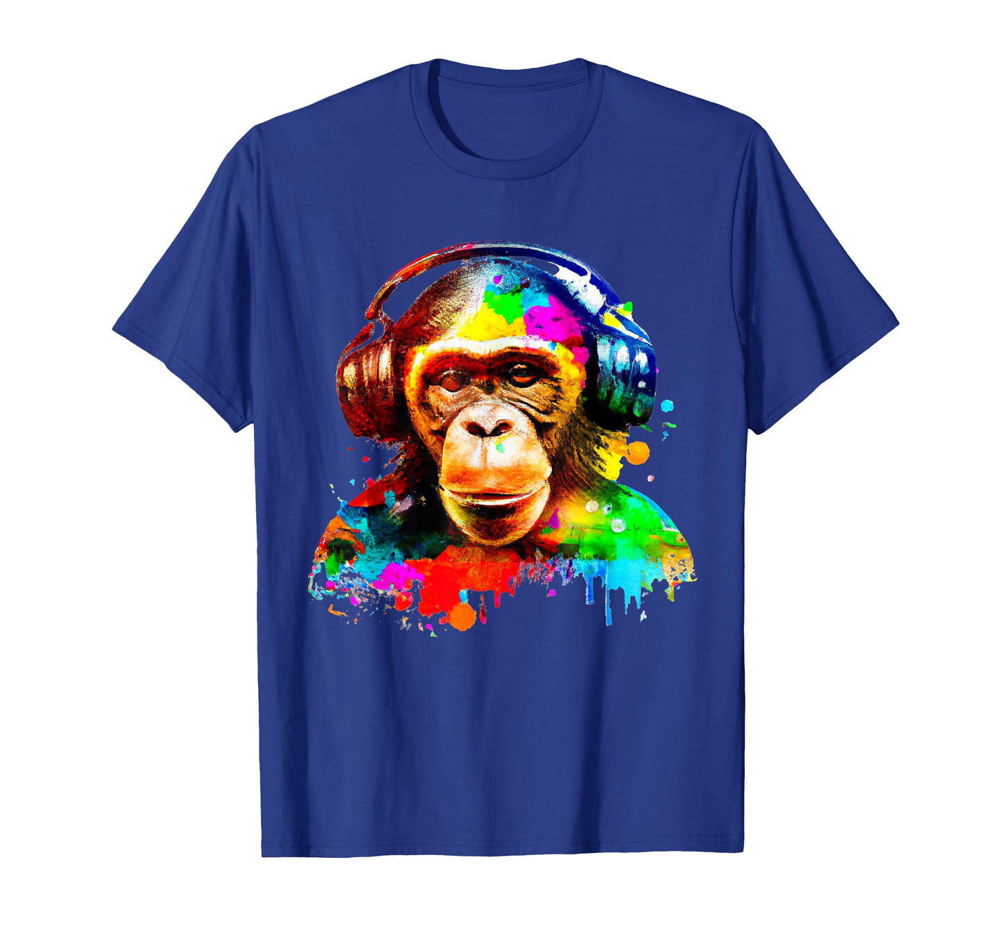 Chimpanzee With Headphones T-Shirt