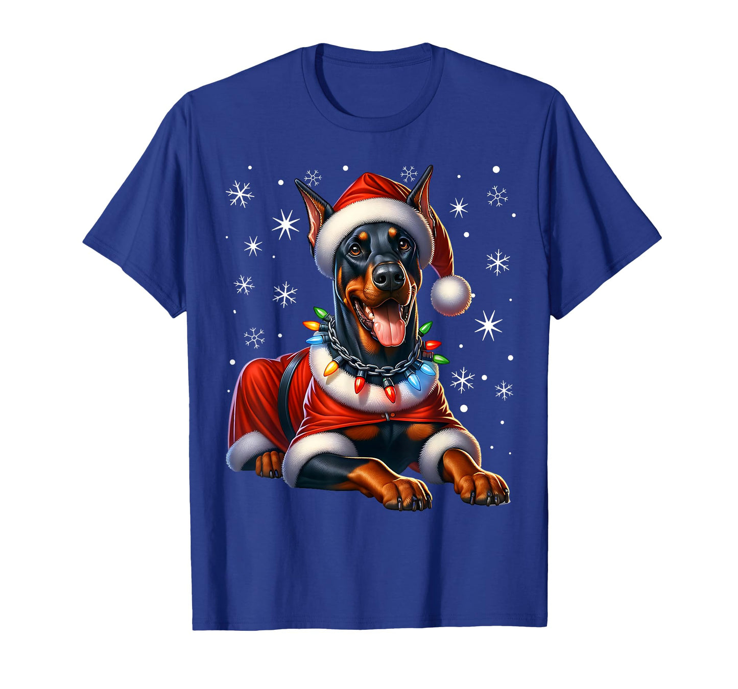Doberman Santa Claus Costume Doberman Xmas Doberman T-Shirt