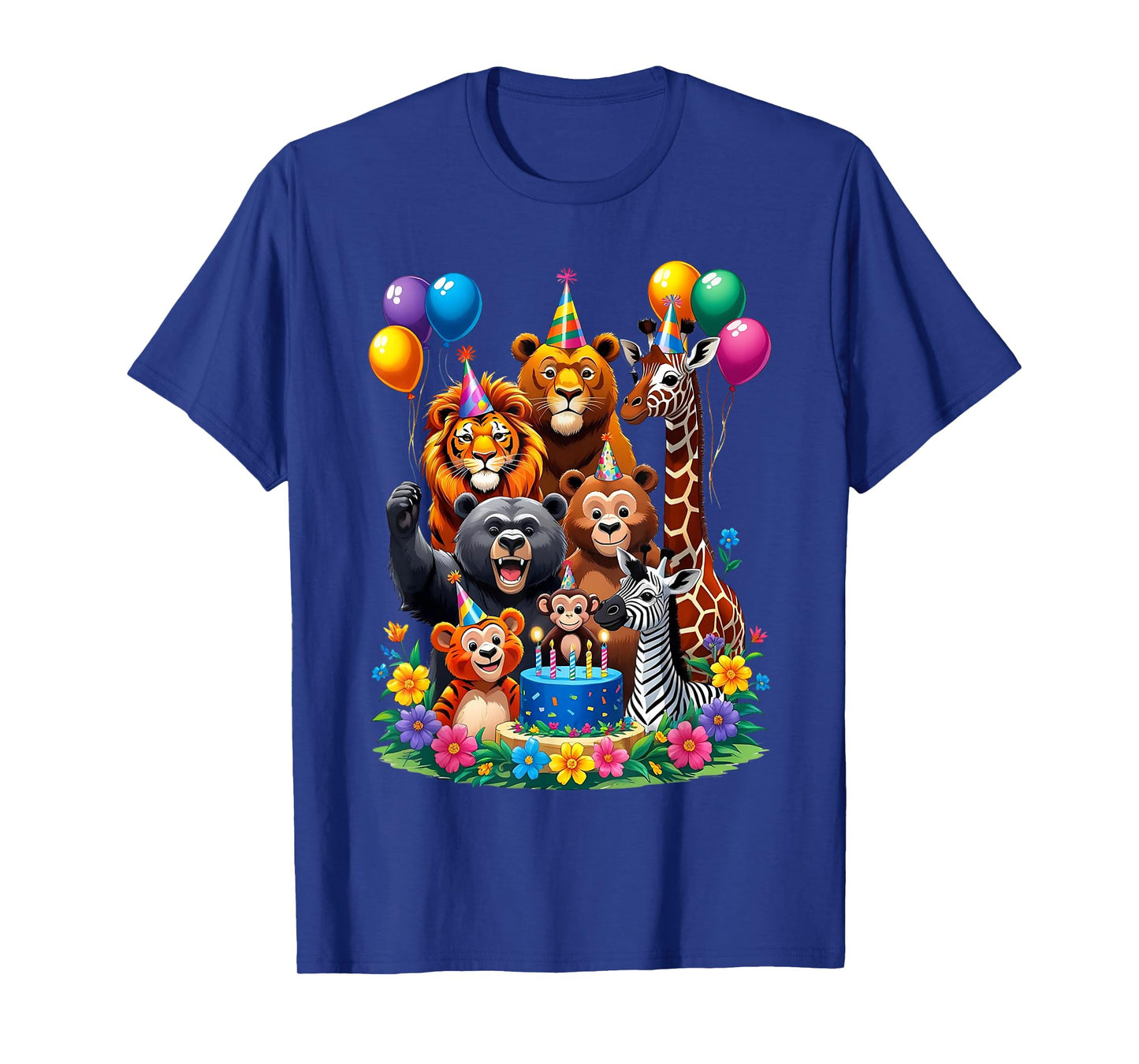 Kids Zoo Animal Birthday Party Outfit Toddler Girl Boy 6-8 T-Shirt