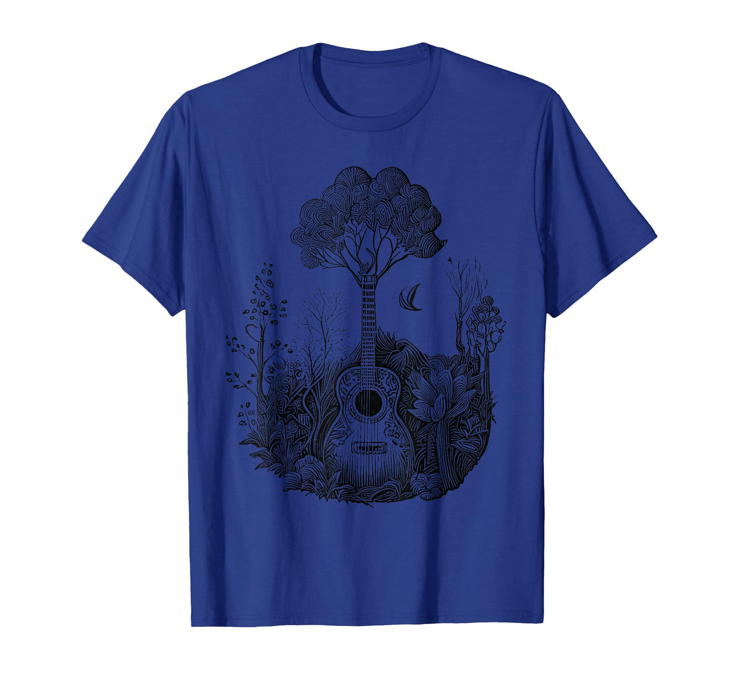 Acoustic Guitar With Plants And Trees Guitarist T-Shirt