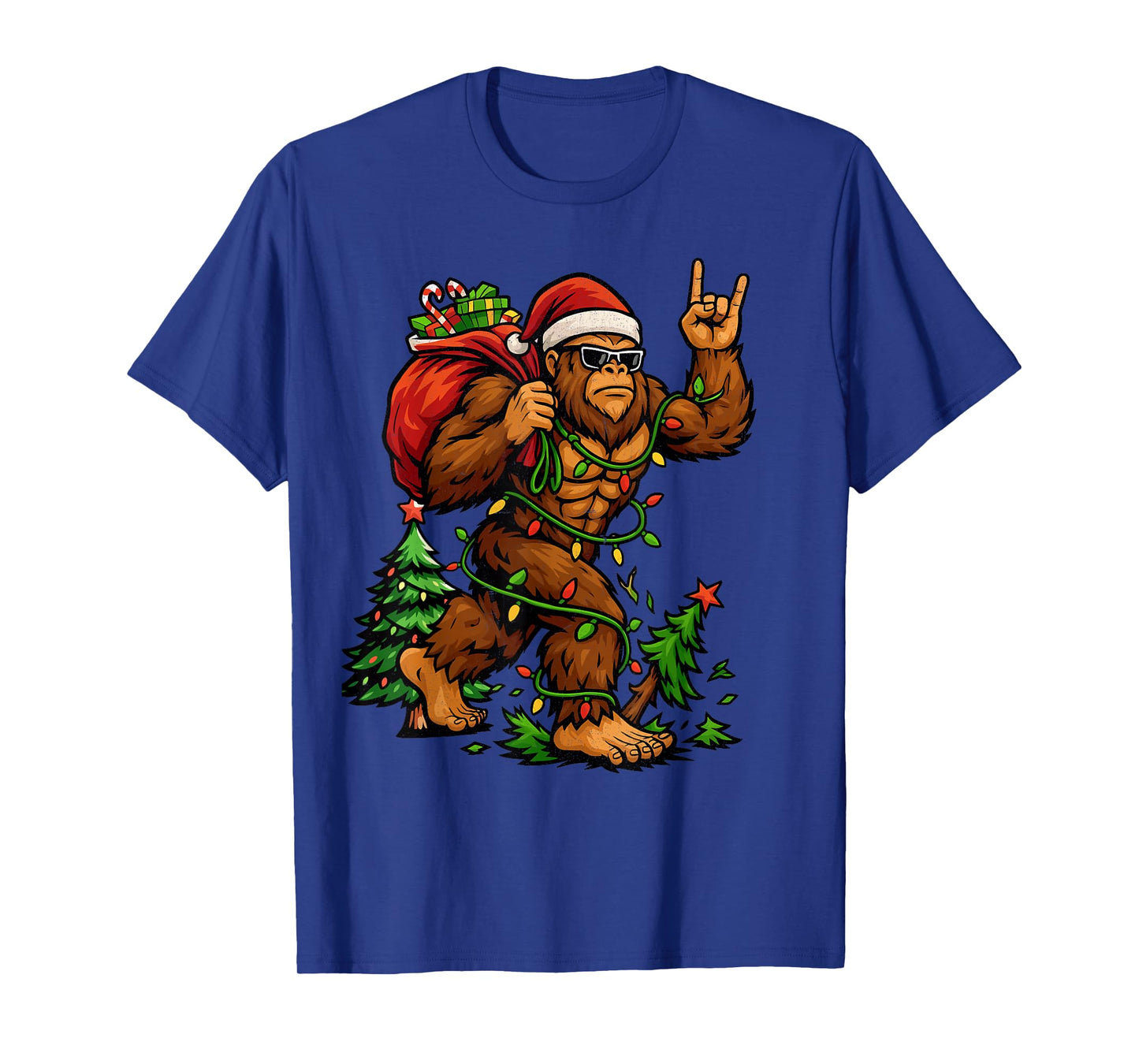 Bigfoot Sasquatch for Men Grandpa Boys Kids Christmas Xmas T-Shirt